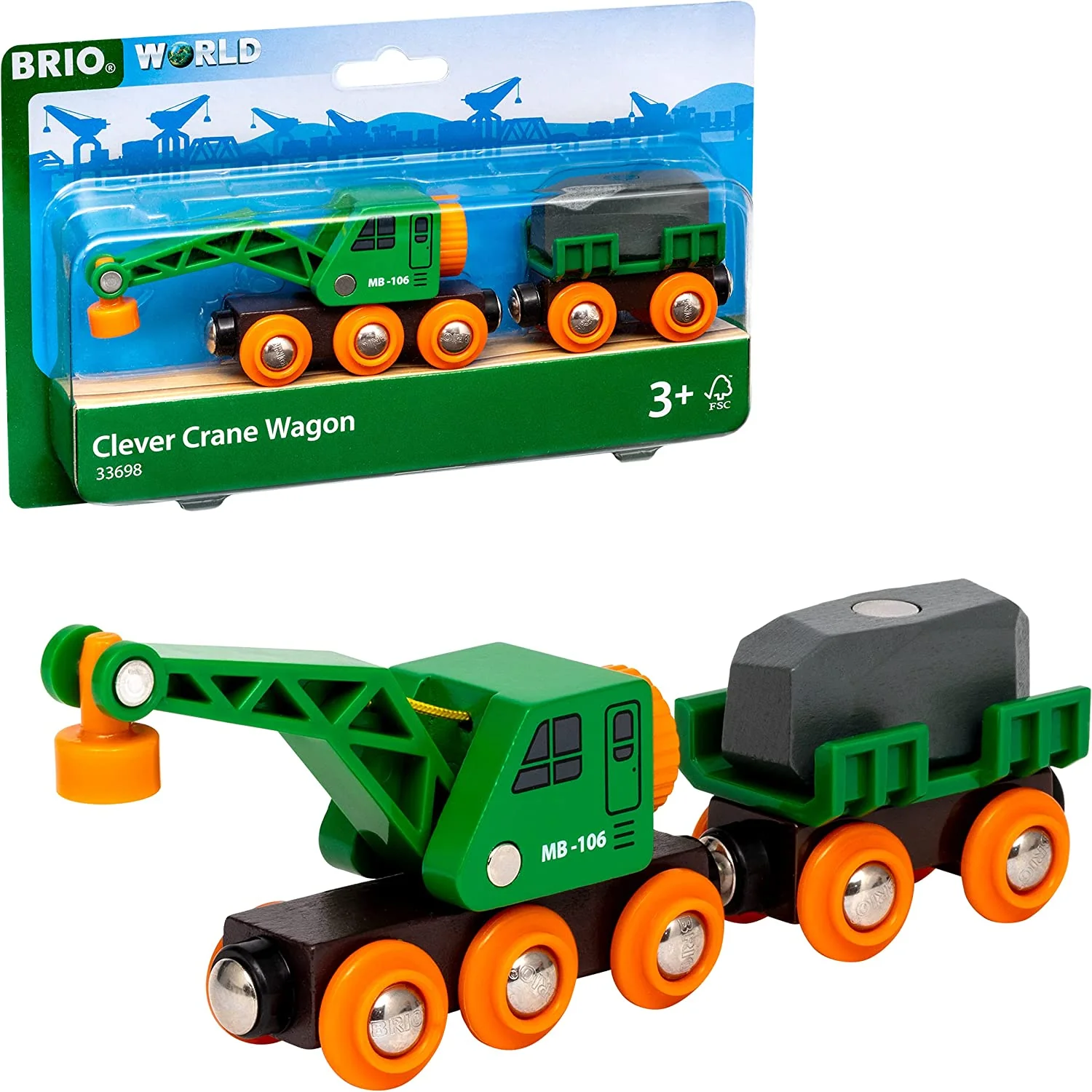 33698 BRIO WORLD - Clever Crane Wagon