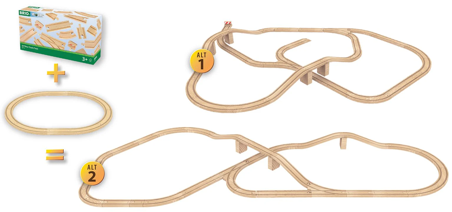 33772 BRIO World Railway Track - 50pc Set - Image 4