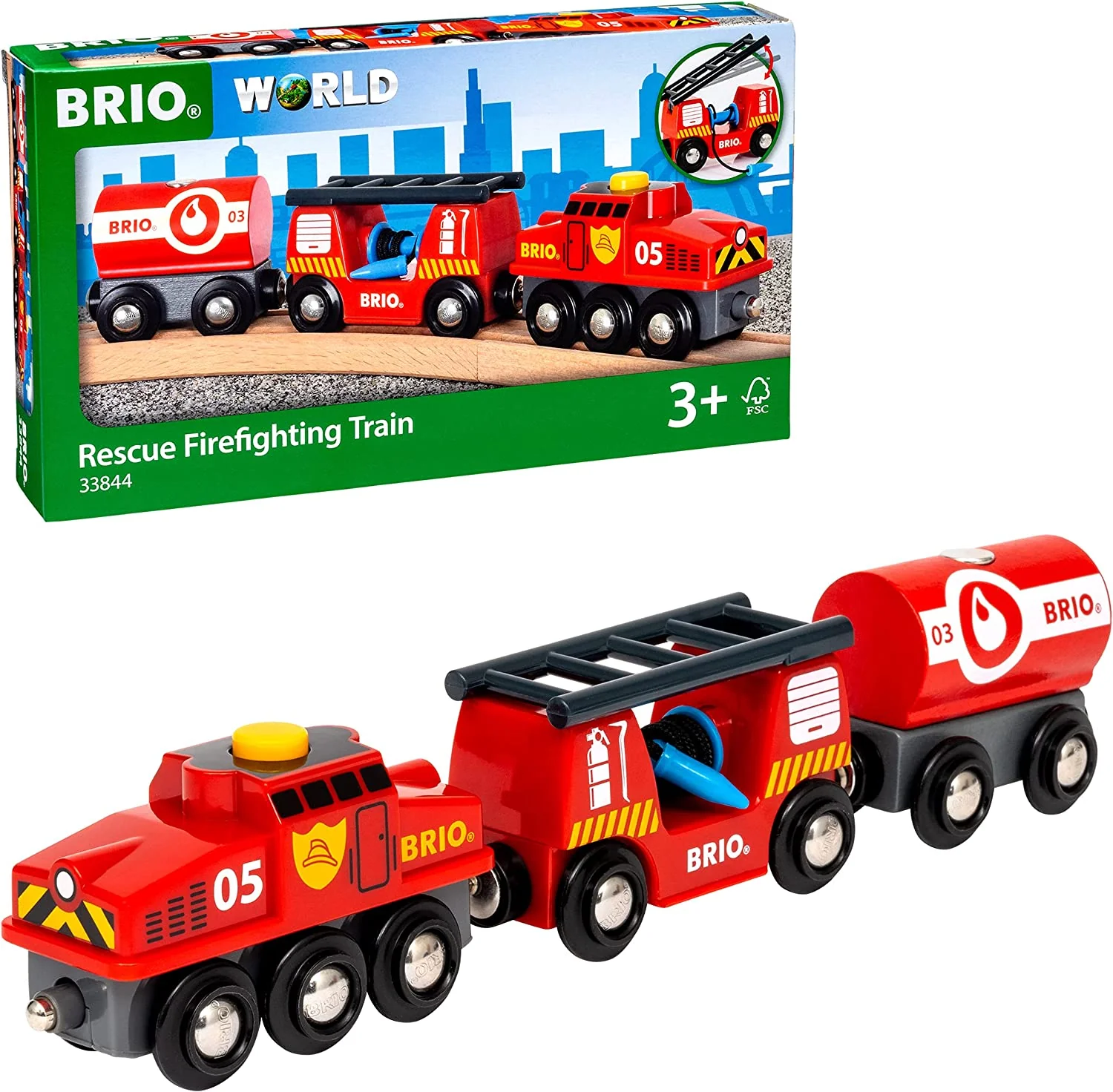 33844 BRIO WORLD - Rescue Firefighting Train