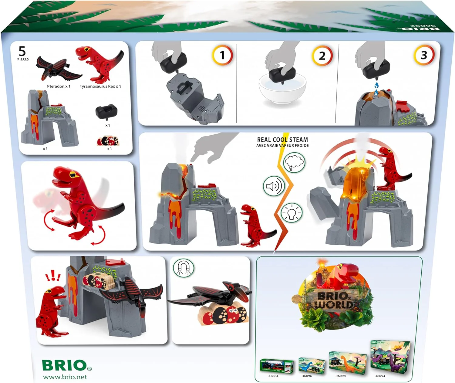 36092 BRIO WORLD - Dinosaur Erupting Volcano - Image 2