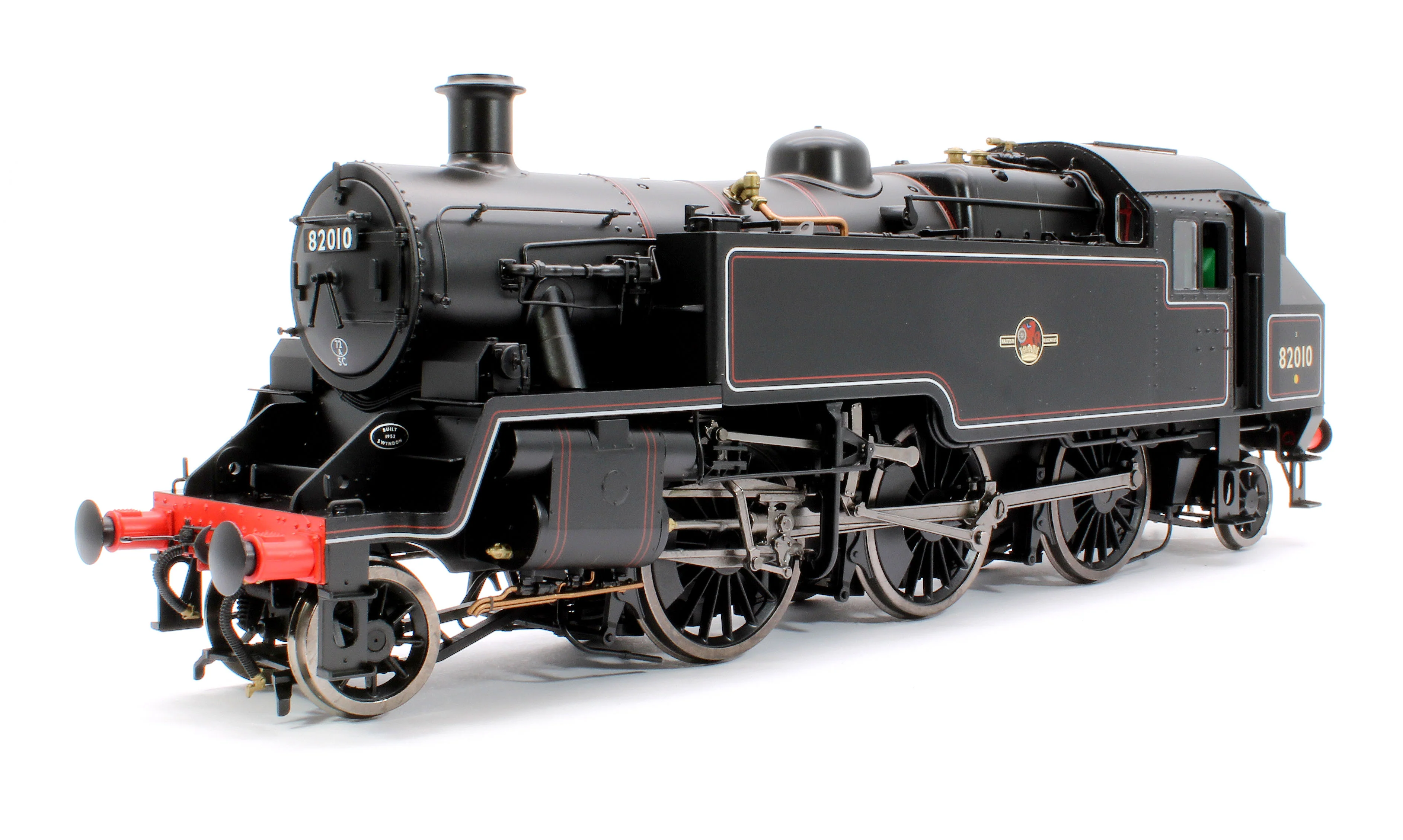 LHT-S-8201S British Railways Standard 3MT 2-6-2T Lined Black Late Crest 82010 - Steam Tank Locomotive - DCC Sound