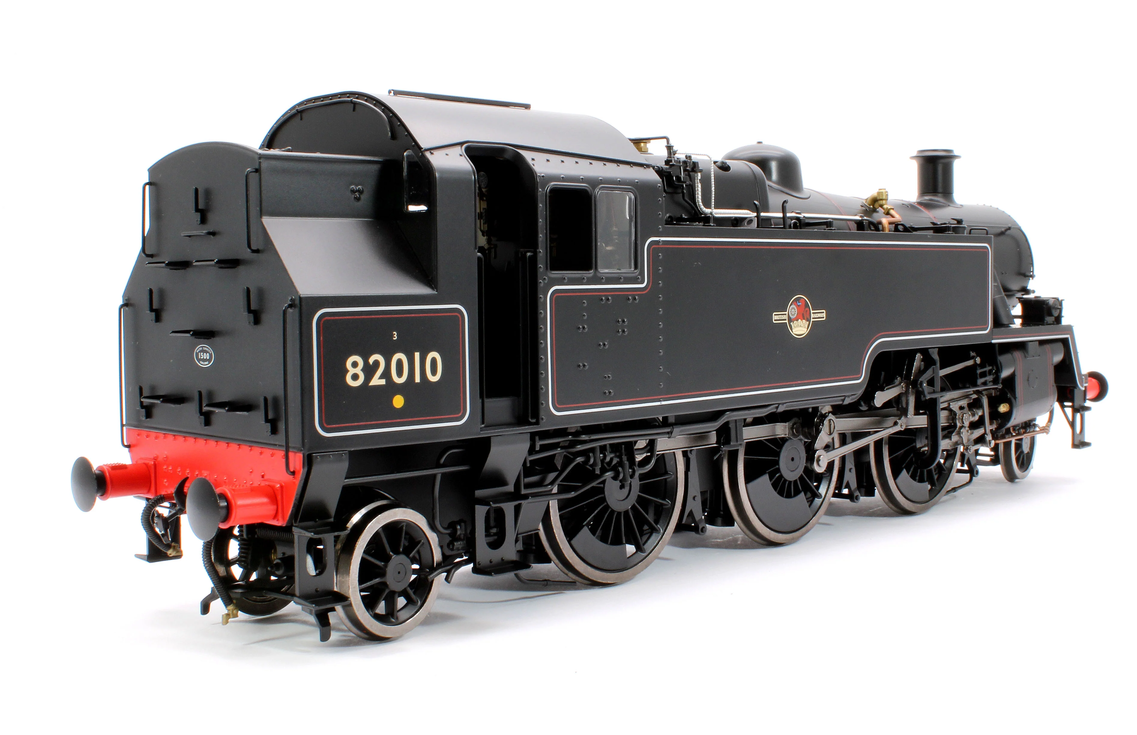 LHT-S-8201S British Railways Standard 3MT 2-6-2T Lined Black Late Crest 82010 - Steam Tank Locomotive - DCC Sound - Image 3