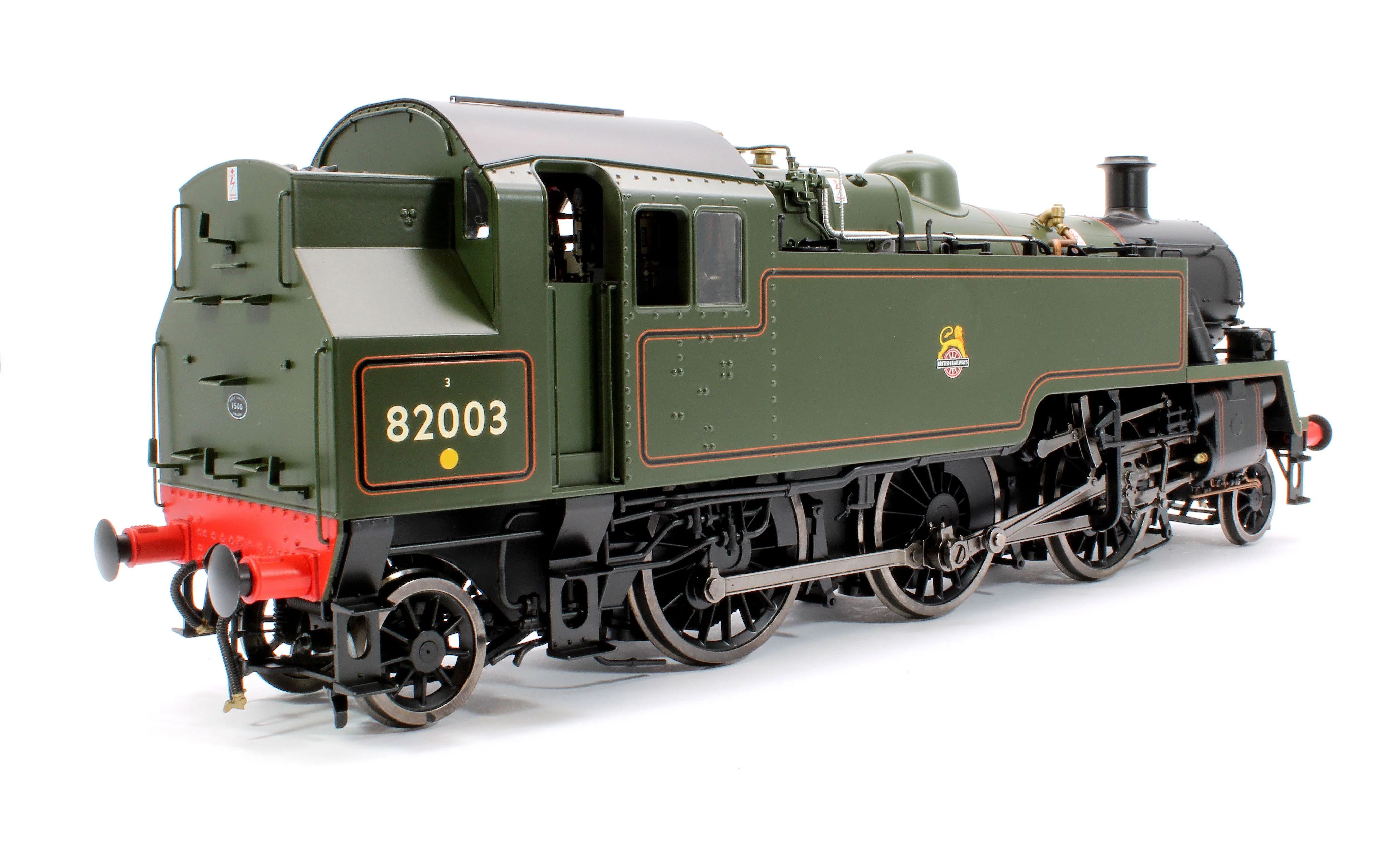 LHT-S-8206 British Railways Standard 3MT 2-6-2T Lined Green Early Crest 82003 - Steam Tank Locomotive - Image 3