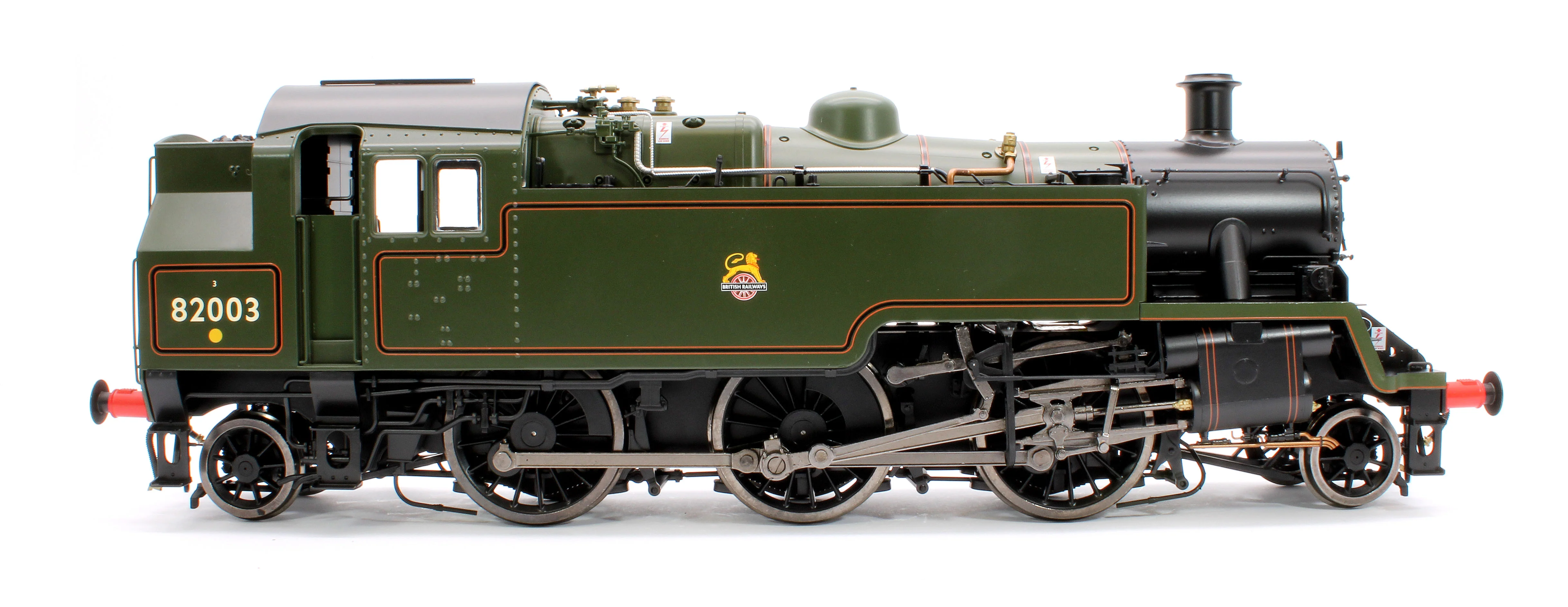 LHT-S-8206 British Railways Standard 3MT 2-6-2T Lined Green Early Crest 82003 - Steam Tank Locomotive - Image 4