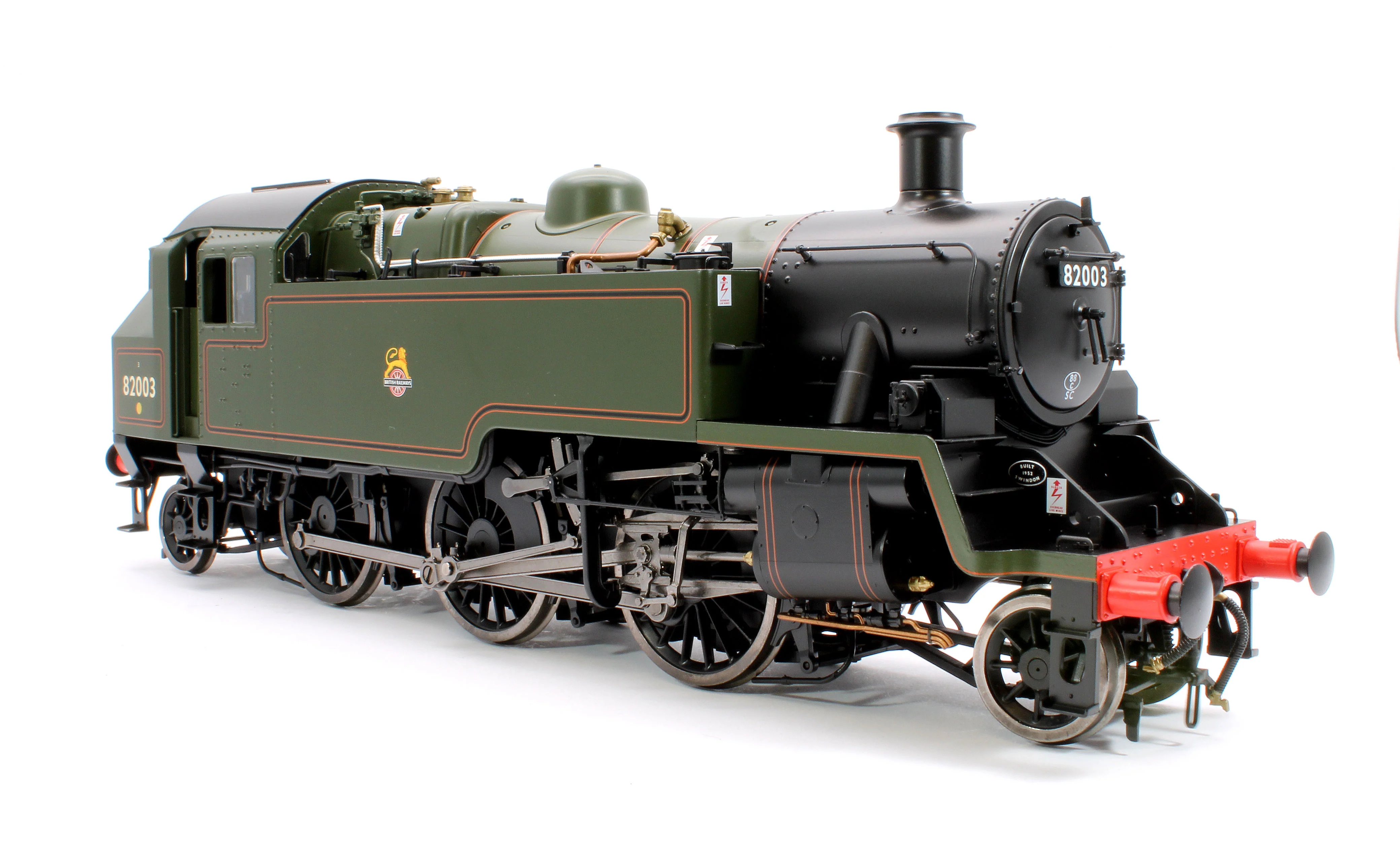 LHT-S-8206 British Railways Standard 3MT 2-6-2T Lined Green Early Crest 82003 - Steam Tank Locomotive - Image 5