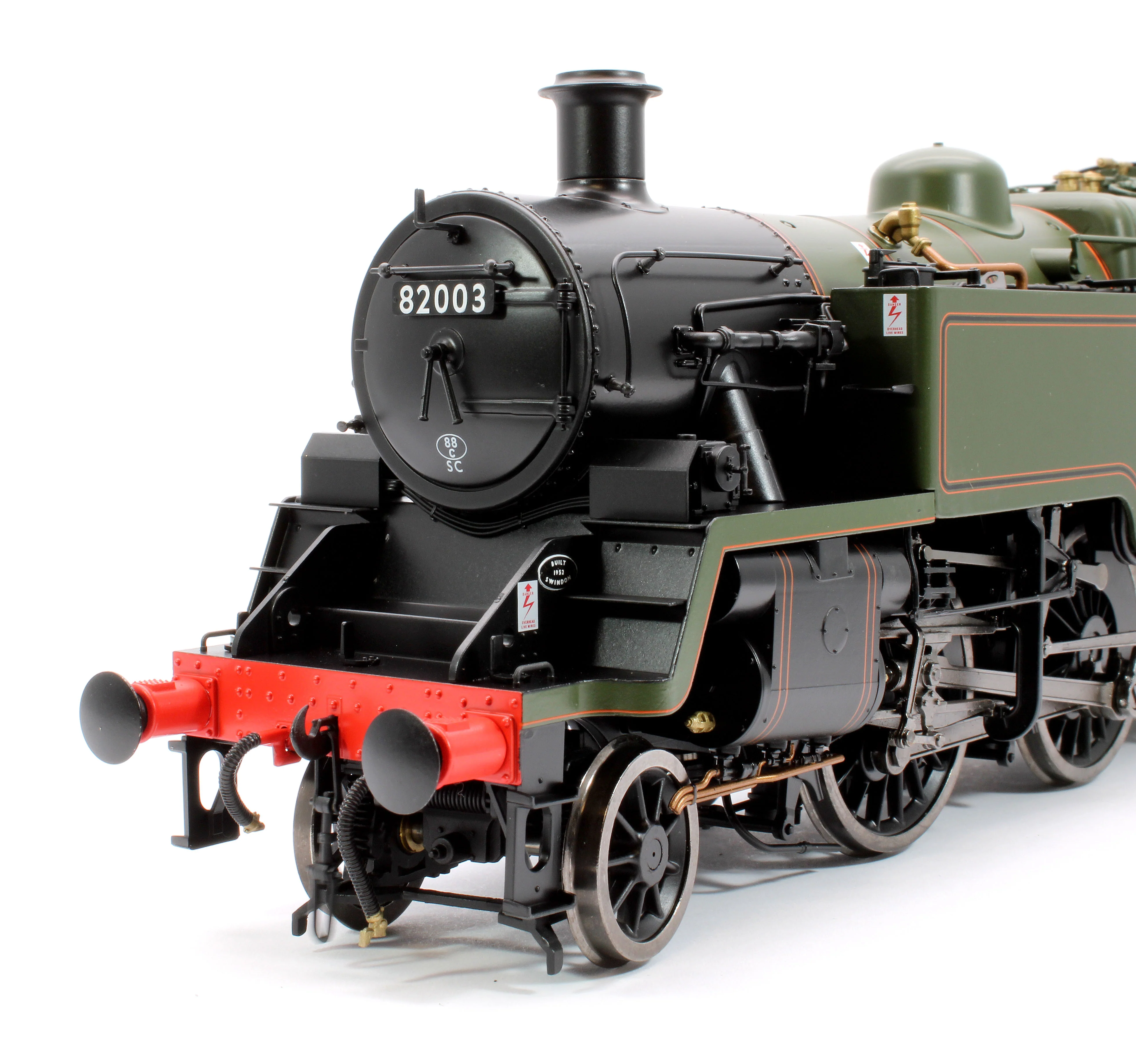 LHT-S-8206 British Railways Standard 3MT 2-6-2T Lined Green Early Crest 82003 - Steam Tank Locomotive - Image 6