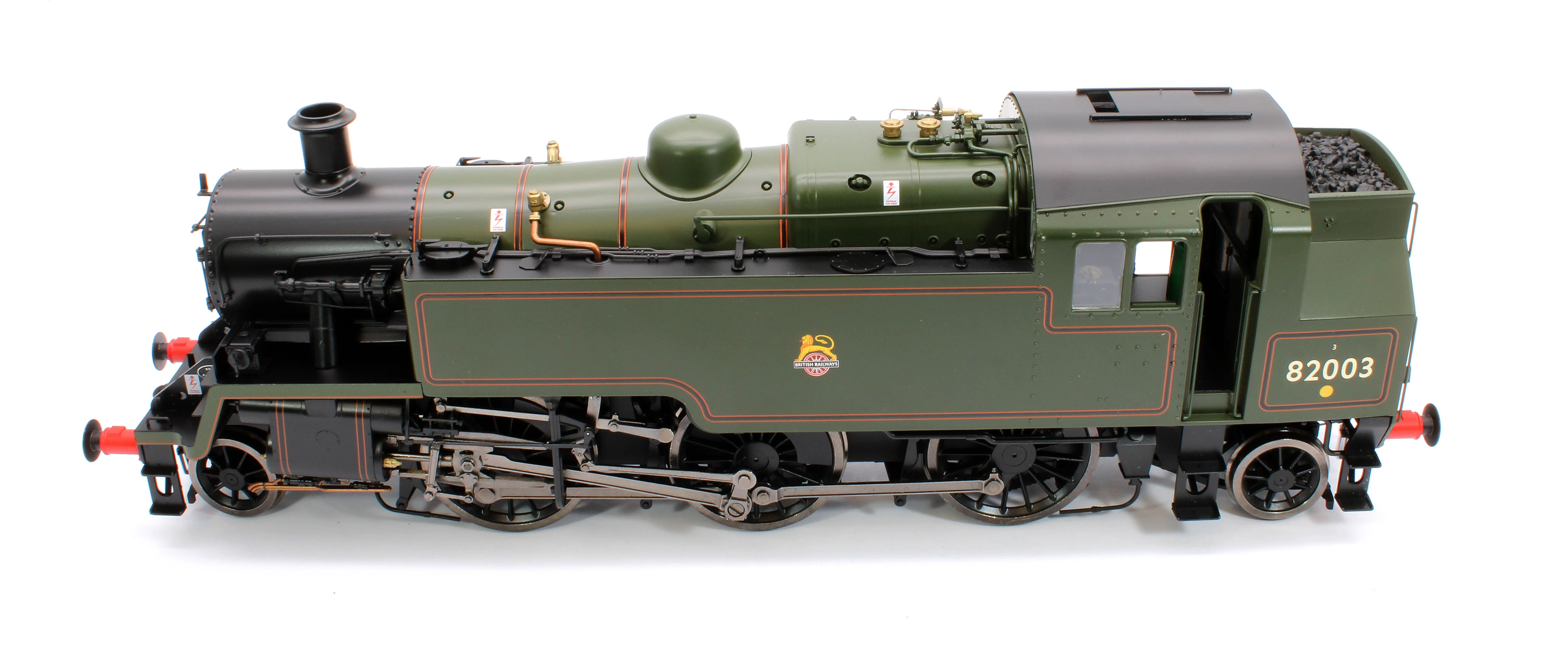 LHT-S-8206 British Railways Standard 3MT 2-6-2T Lined Green Early Crest 82003 - Steam Tank Locomotive - Image 9