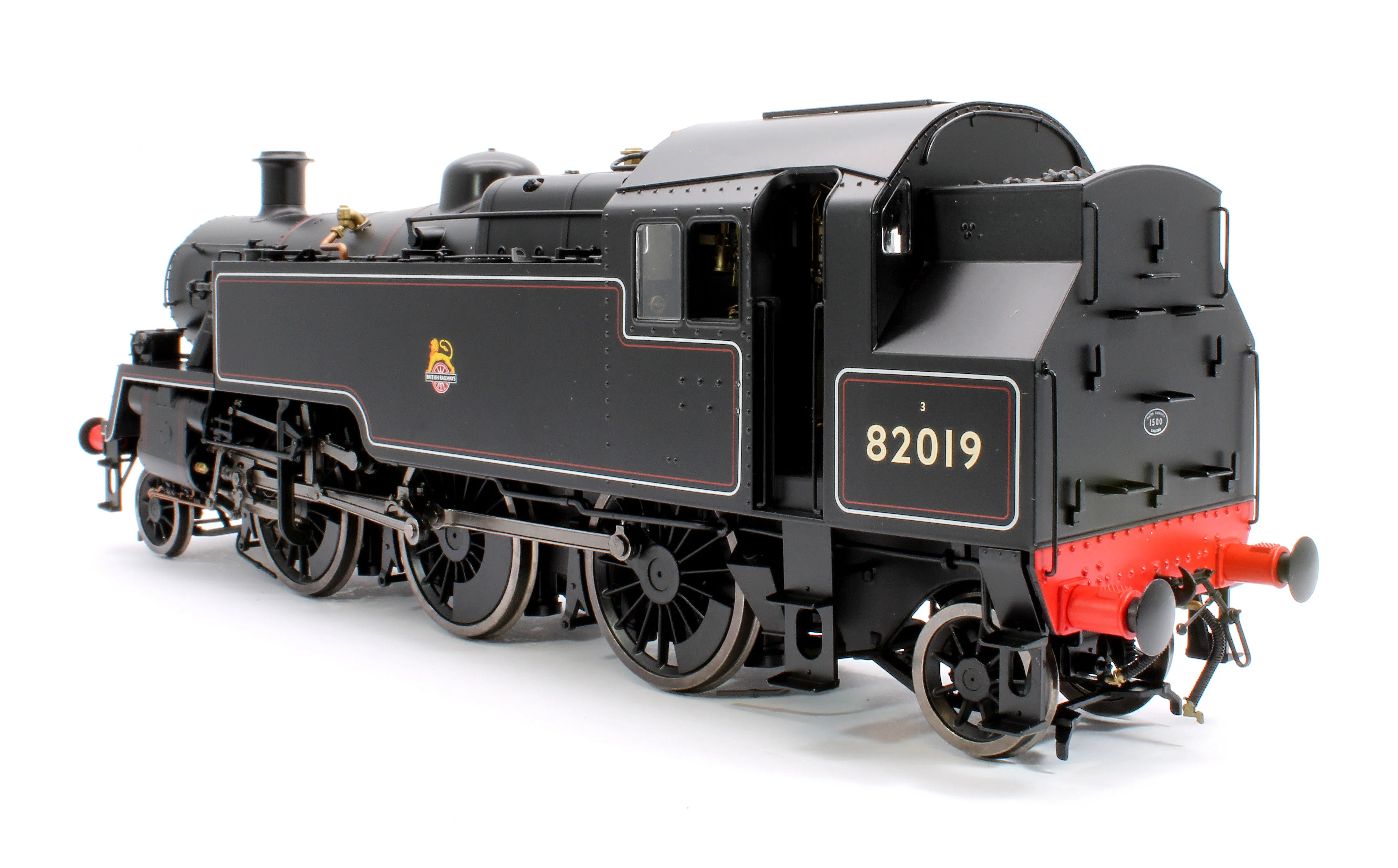 LHT-S-8204S British Railways Standard 3MT 2-6-2T Lined Black Early Crest 82019 - Steam Tank Locomotive - DCC Sound - Image 3
