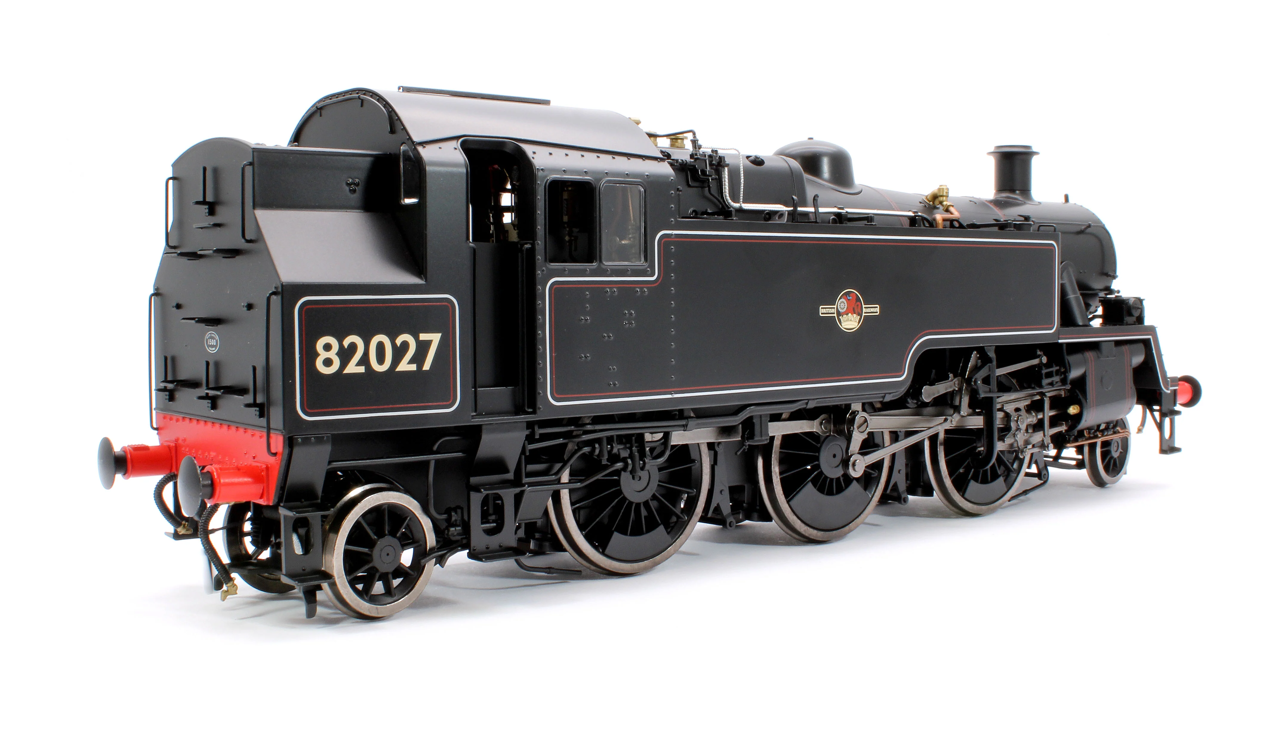 LHT-S-8203 British Railways Standard 3MT 2-6-2T Lined Black Late Crest 82027 - Steam Tank Locomotive - Image 3