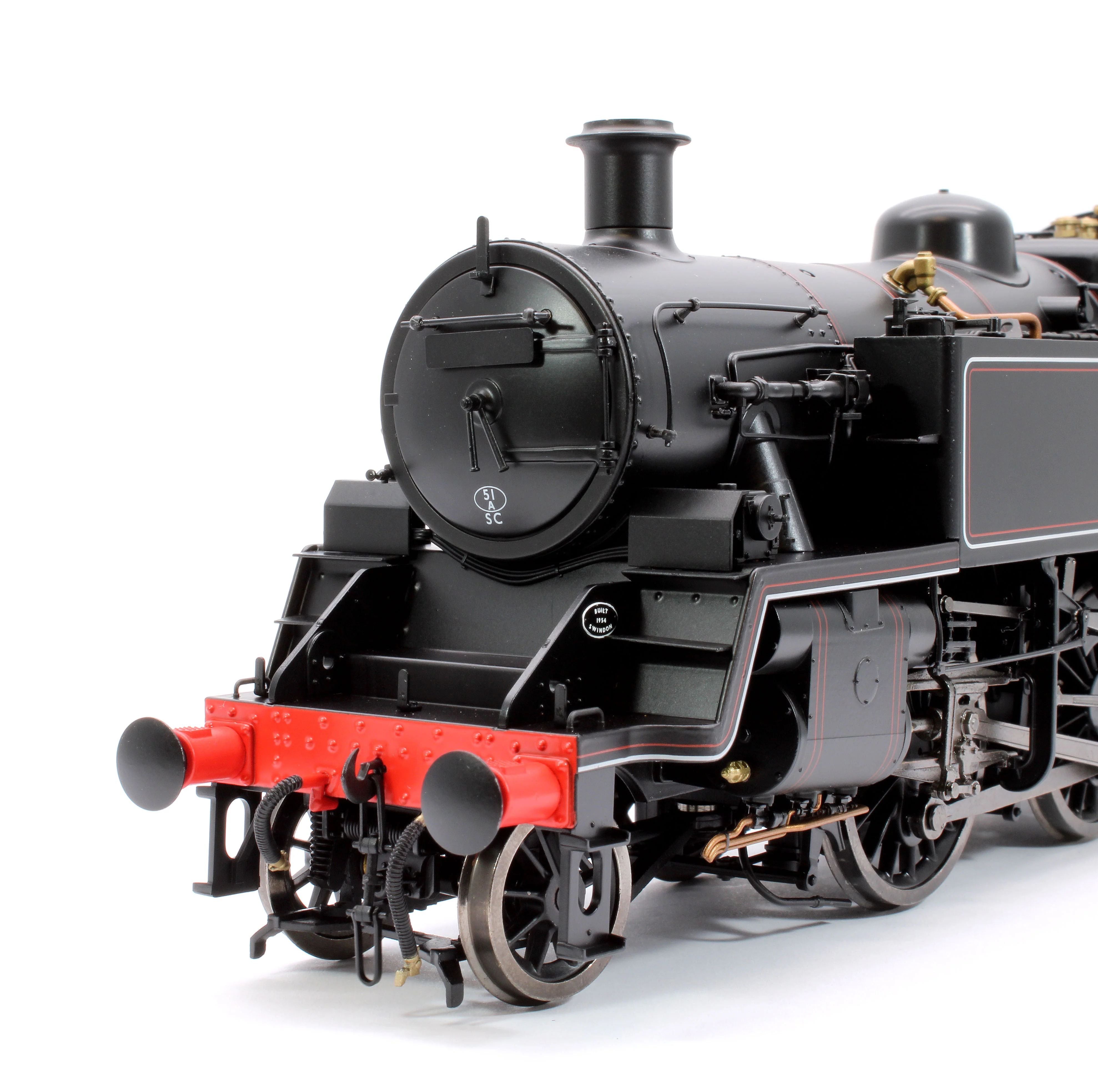 LHT-S-8202UD British Railways Standard 3MT 2-6-2T Lined Black Early Crest Unnumbered - Steam Tank Locomotive - DCC Fitted - Image 6