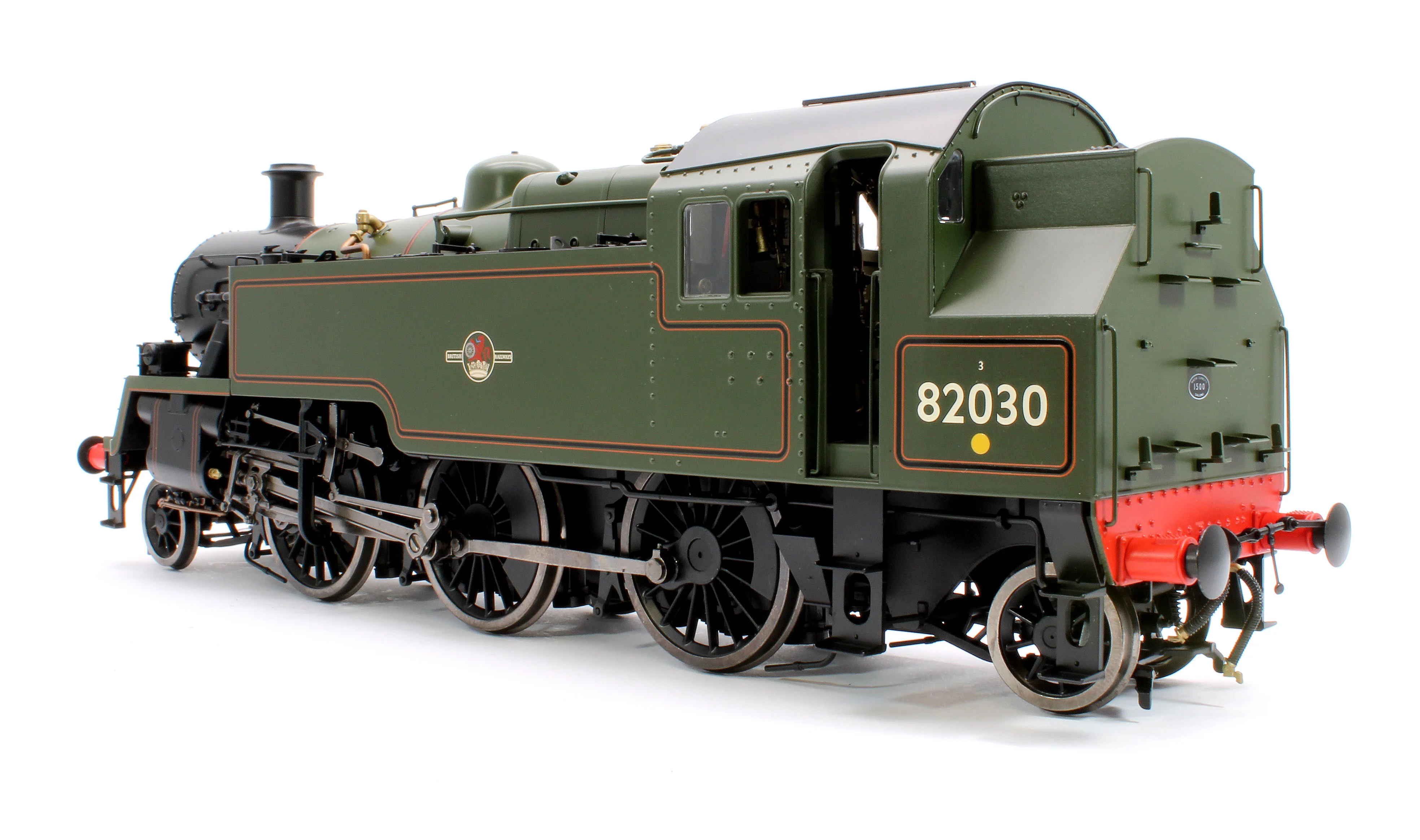 LHT-S-8208D British Railways Standard 3MT 2-6-2T Lined Green Late Crest 82030 - Steam Tank Locomotive - DCC Fitted - Image 2
