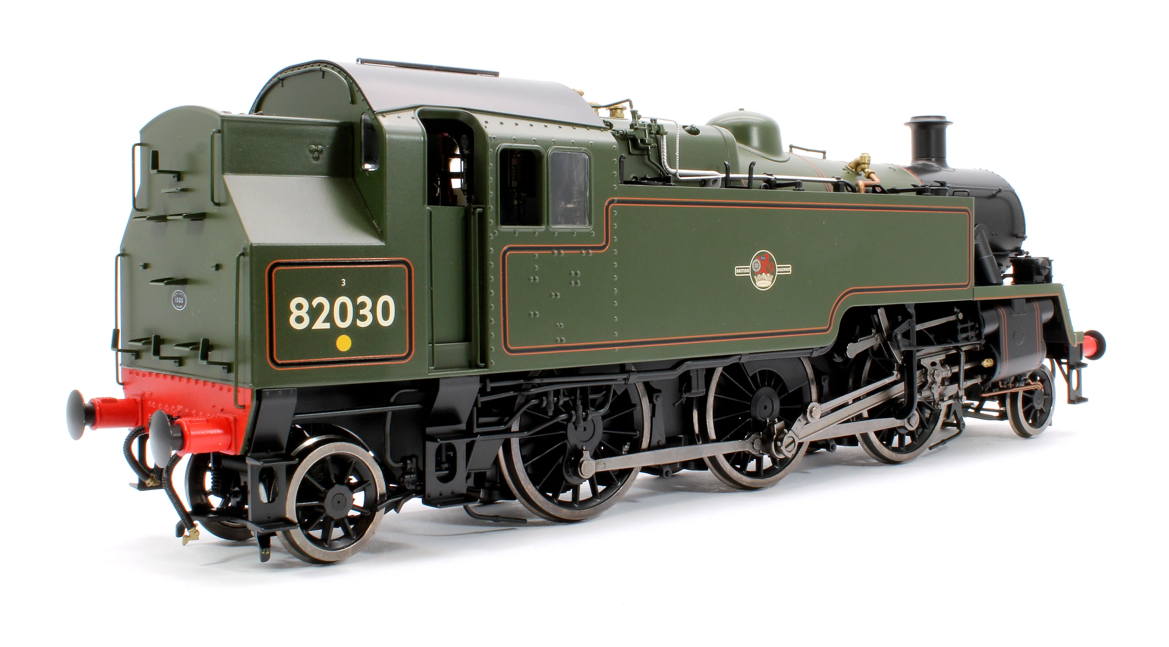 LHT-S-8208D British Railways Standard 3MT 2-6-2T Lined Green Late Crest 82030 - Steam Tank Locomotive - DCC Fitted - Image 3