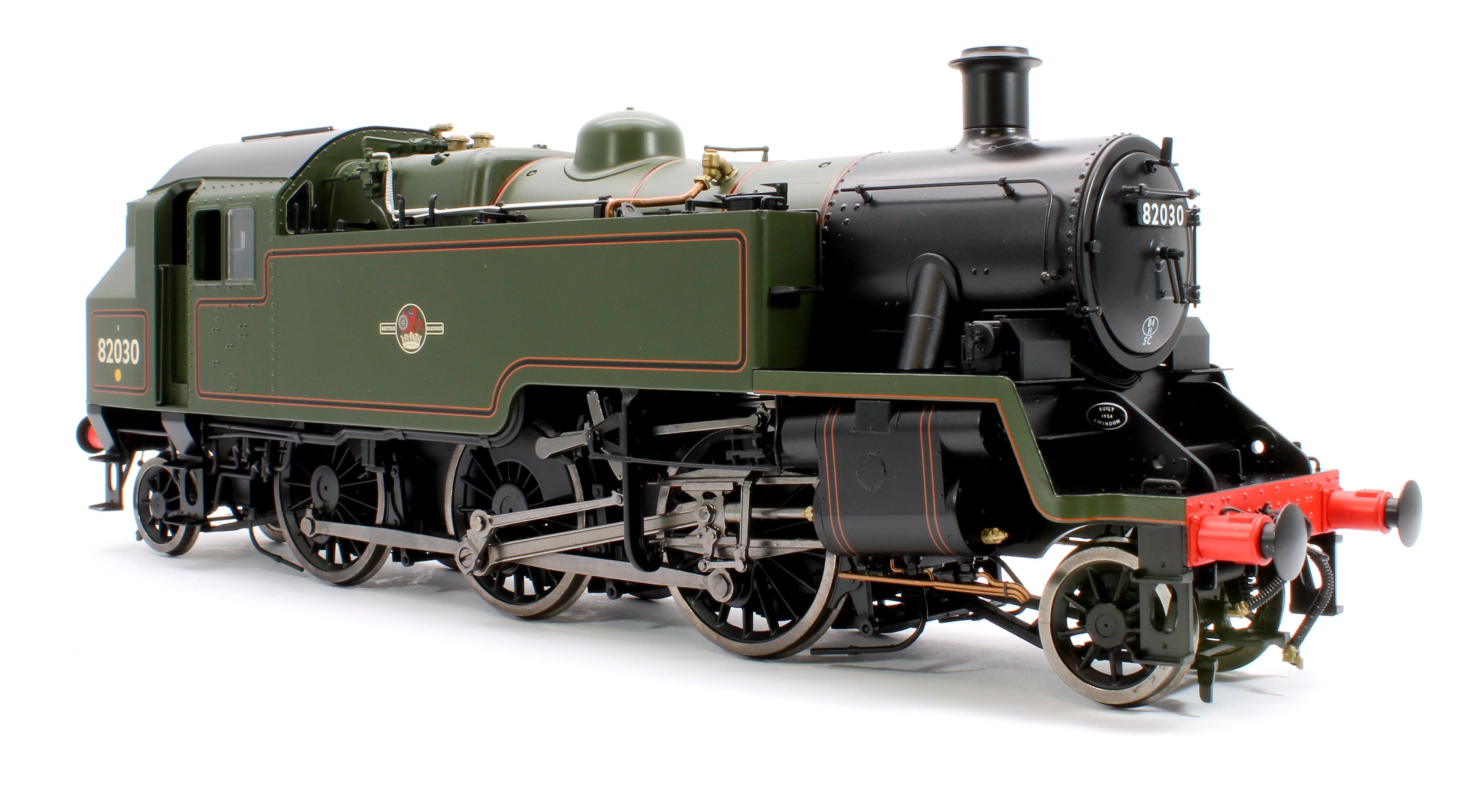 LHT-S-8208D British Railways Standard 3MT 2-6-2T Lined Green Late Crest 82030 - Steam Tank Locomotive - DCC Fitted - Image 5