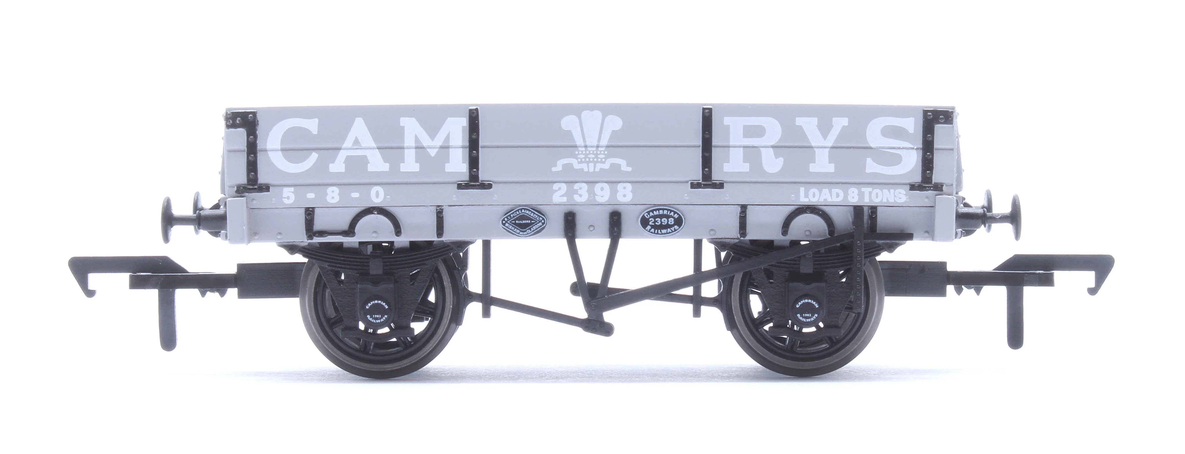 WMB001 Cambrian Railways 2 Plank Dropside Open Wagon Cambrian Grey No. 2398 - Image 2