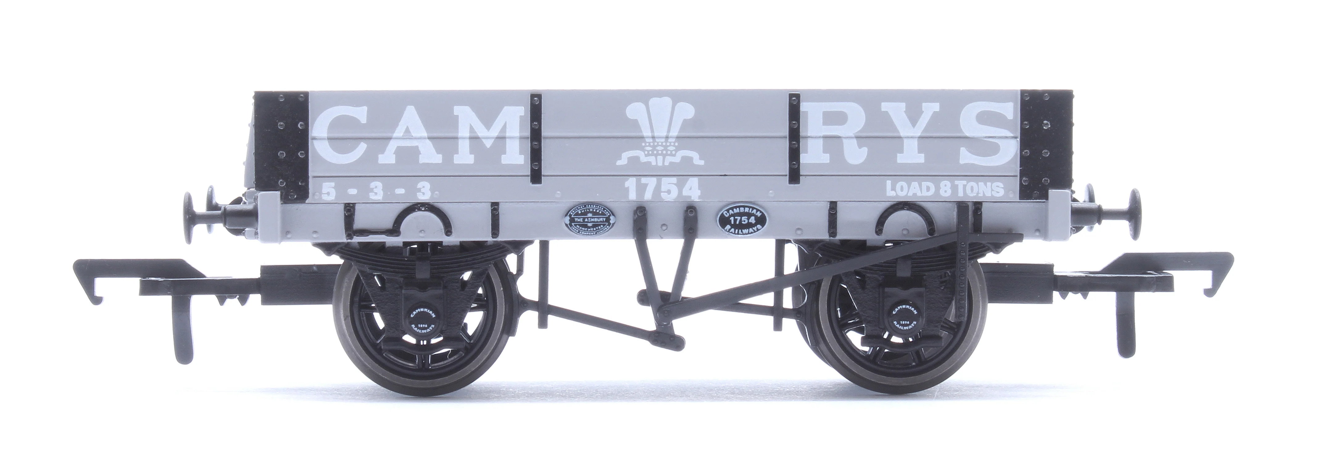 WMB002 Cambrian Railways 2 Plank Fixed Side Open Wagon Cambrian Grey No. 1754 - Image 2