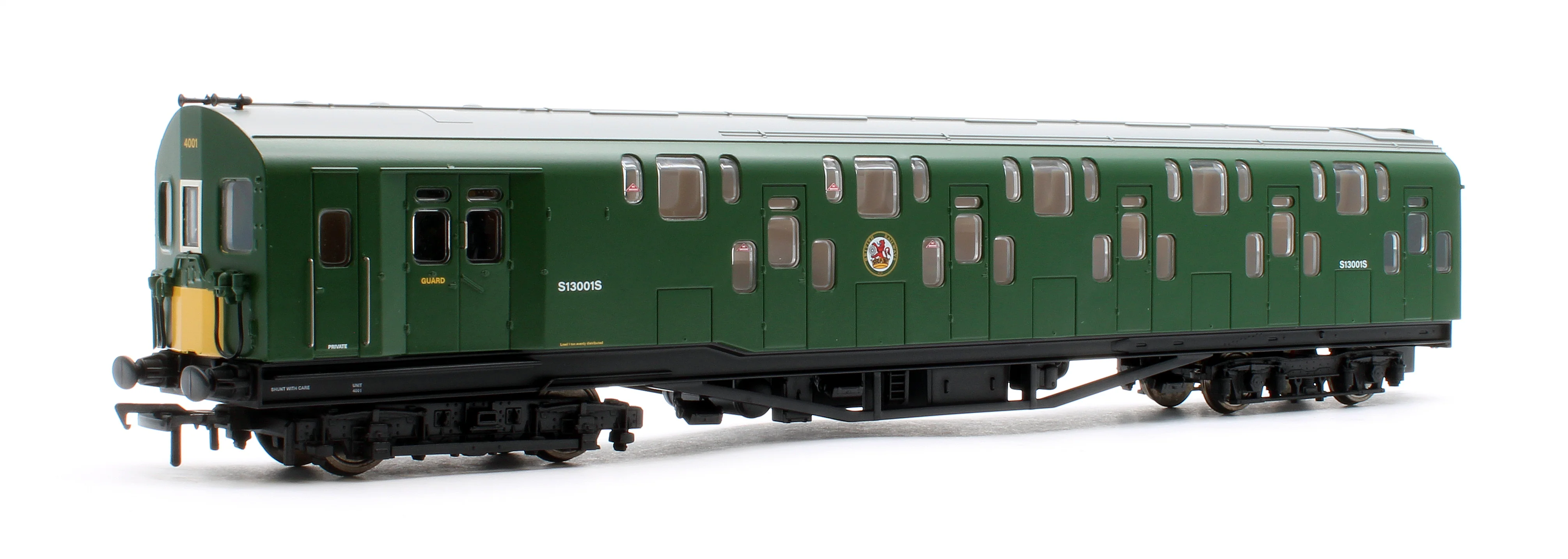 KRM-4DD-OO-S-1-G1 Bulleid Class 4DD Double Decker 4 Car EMU 4001/4901 BR Green with Small Yellow Ends - Sound Fitted - Image 10