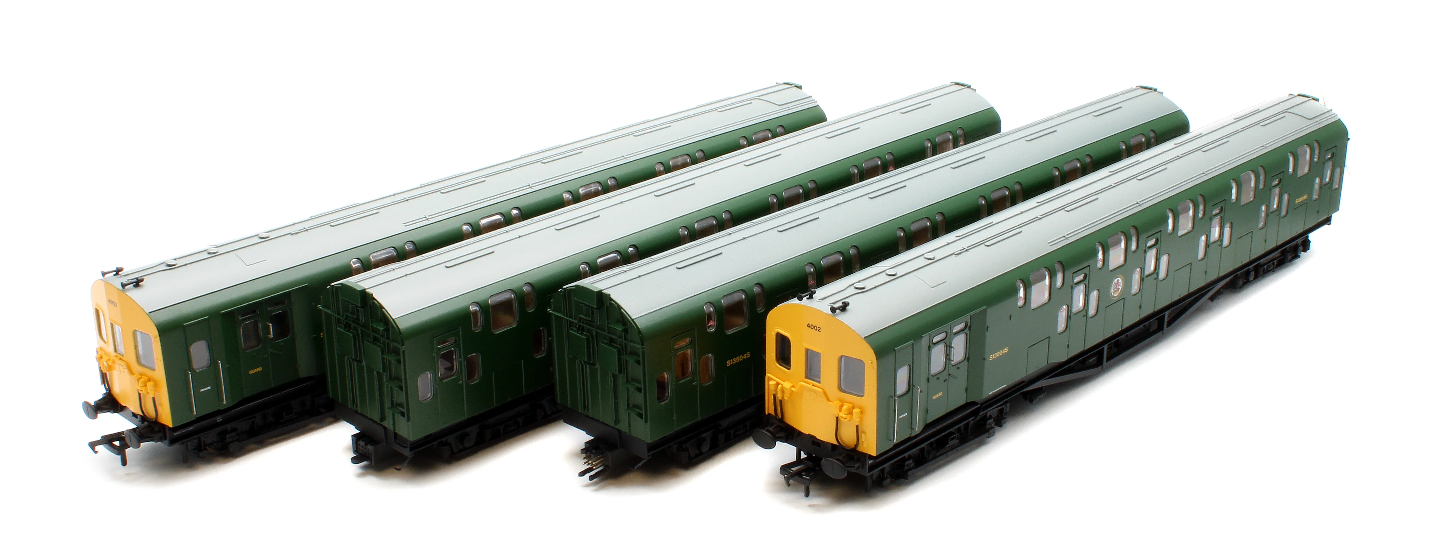 KRM-4DD-OO-S-2-G2 Bulleid Class 4DD Double Decker 4 Car EMU 4002/4902 BR Green with Full Yellow Ends - Sound Fitted - Image 3