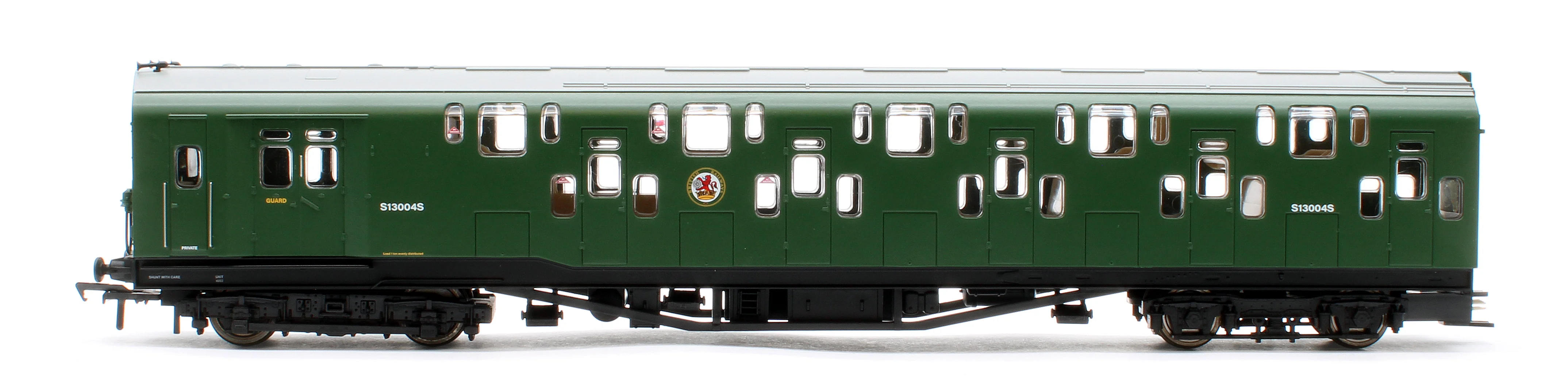 KRM-4DD-OO-S-2-G1 Bulleid Class 4DD Double Decker 4 Car EMU 4002/4902 BR Green with Small Yellow Ends - Sound Fitted - Image 4