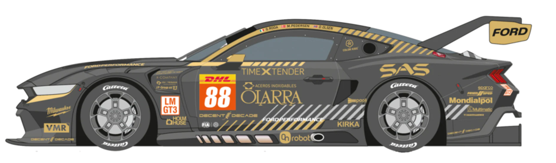 20024006 Carrera Digital 124 Ford Mustang GT3 'Proton Competition, No.88' Spa 2