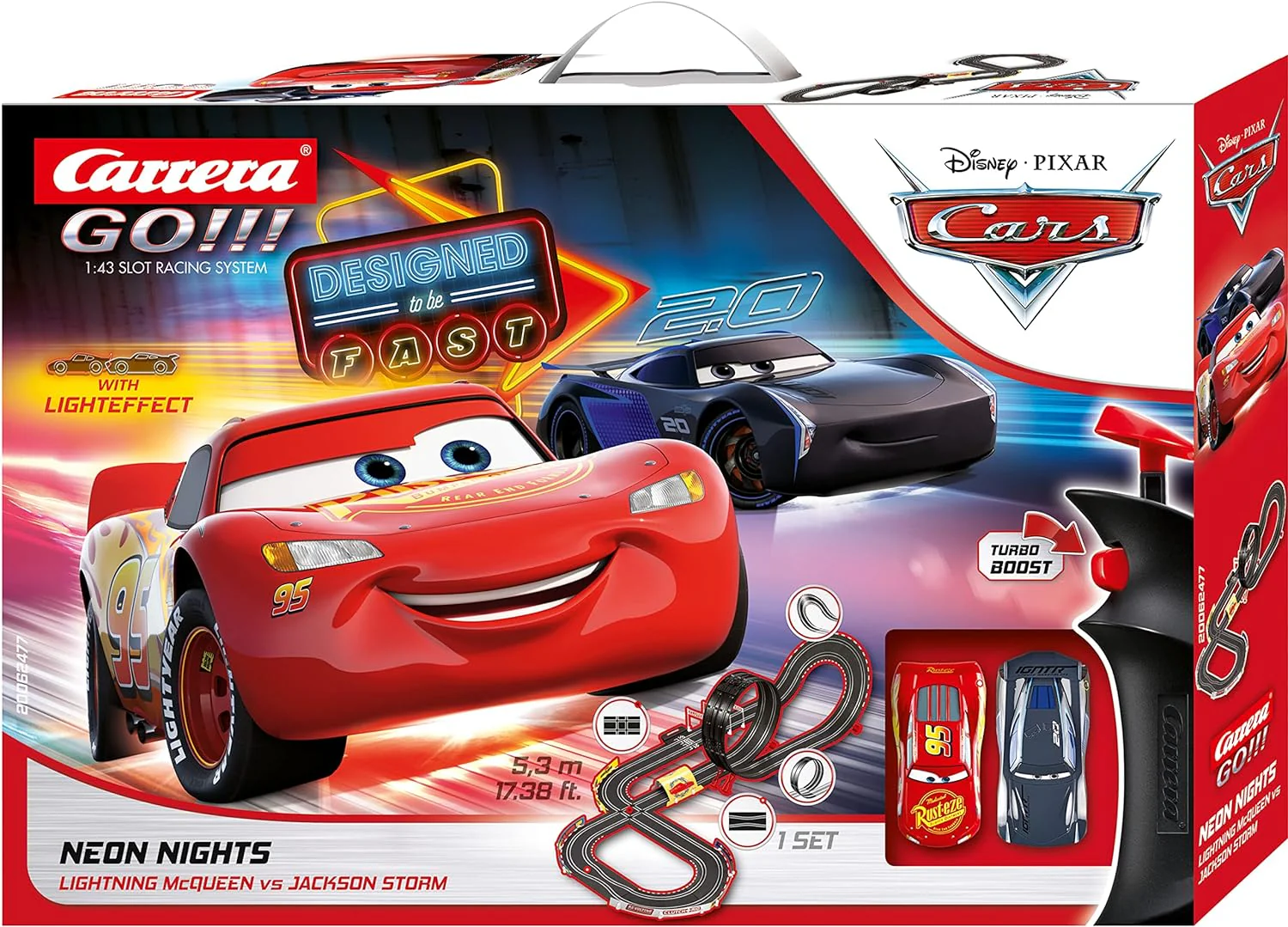 20062477UK Carrera GO!!! Disney-Pixar Cars™ "Neon Nights" - Slot Racing Set (5.3m)