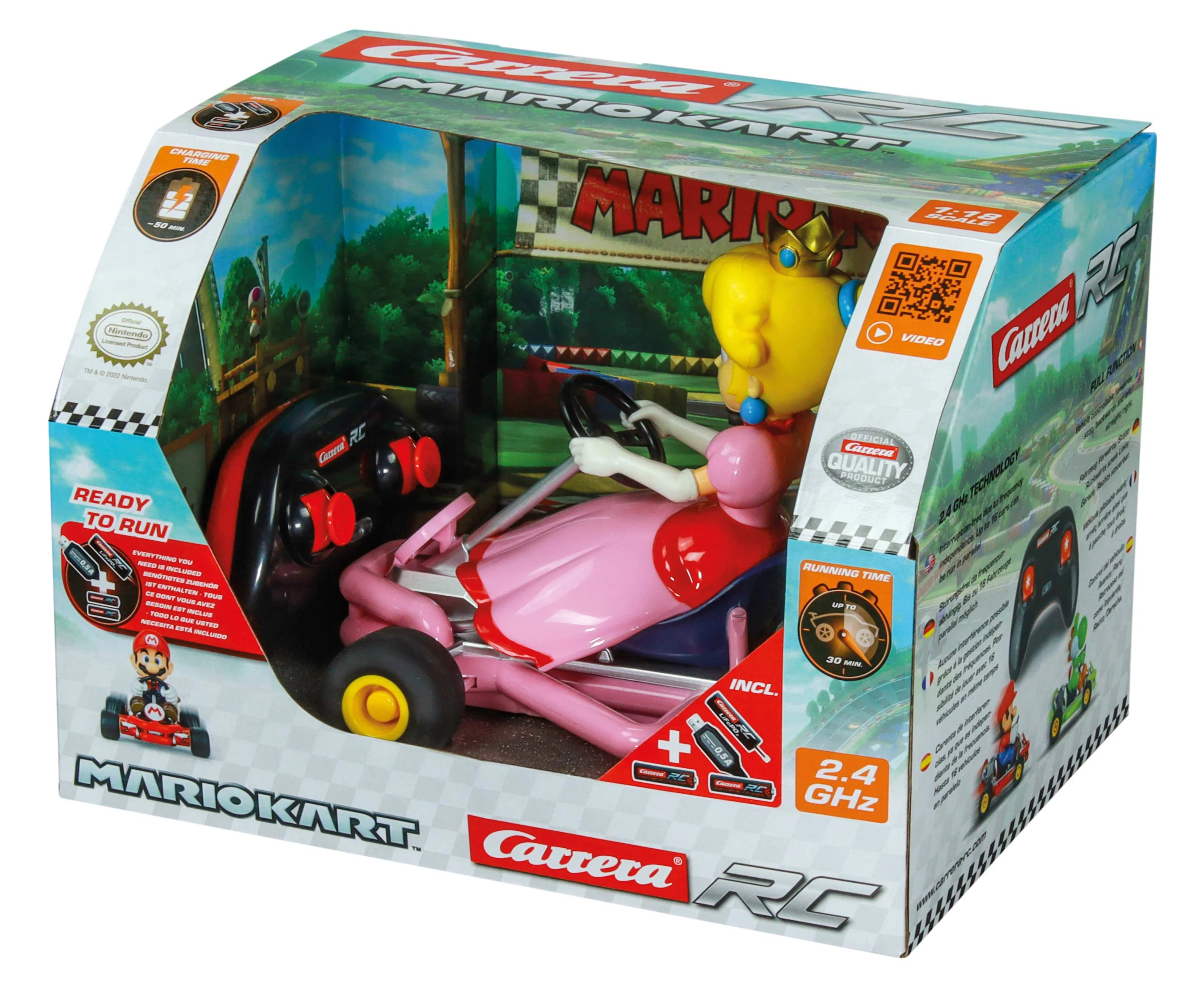 370200986P Carrera RC Mario Kart™ Pipe Kart, Peach - Image 12