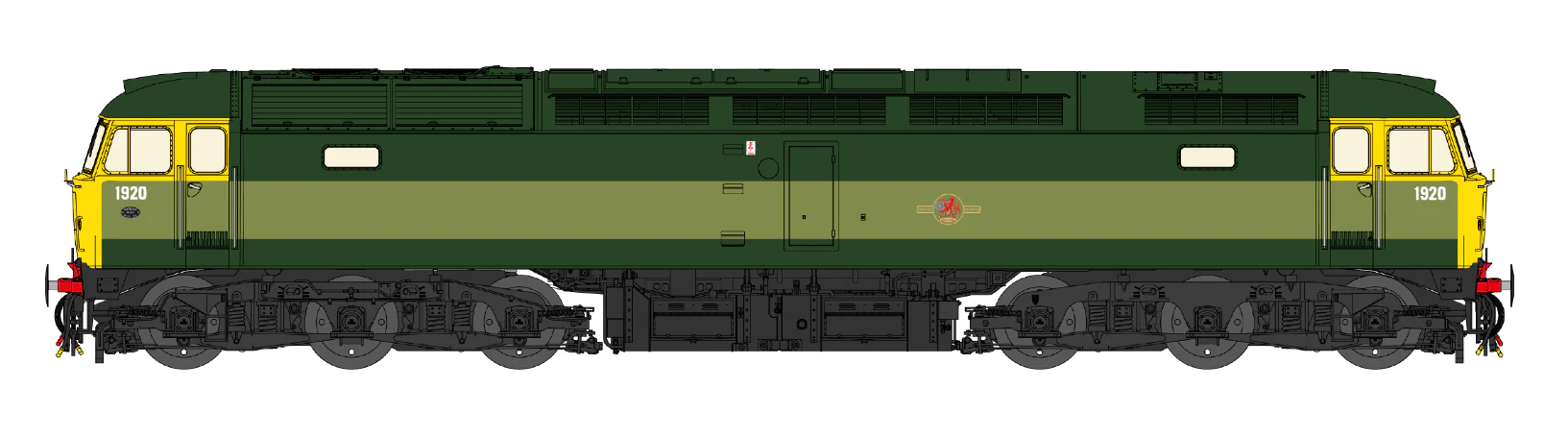 CM-1920-TTGreen-SFW Highly Detailed Premium Weathered Class 47 BR Two Tone Green No.1920 Diesel Locomotive - DCC Sound