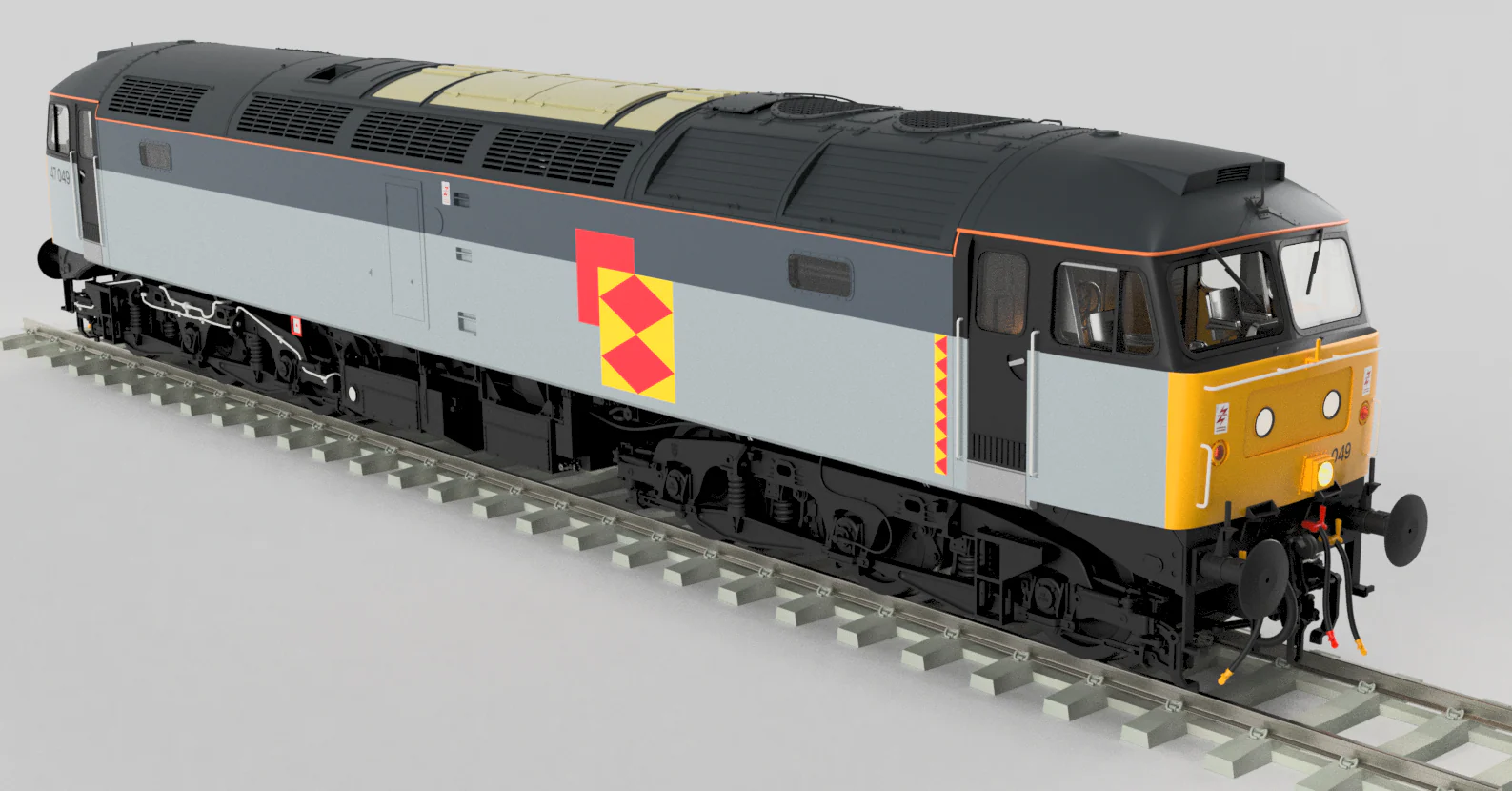 CM-47049-TGRfD-SFW Highly Detailed Premium Weathered Class 47 Railfreight Distribution No.47049 Diesel Locomotive - DCC Sound