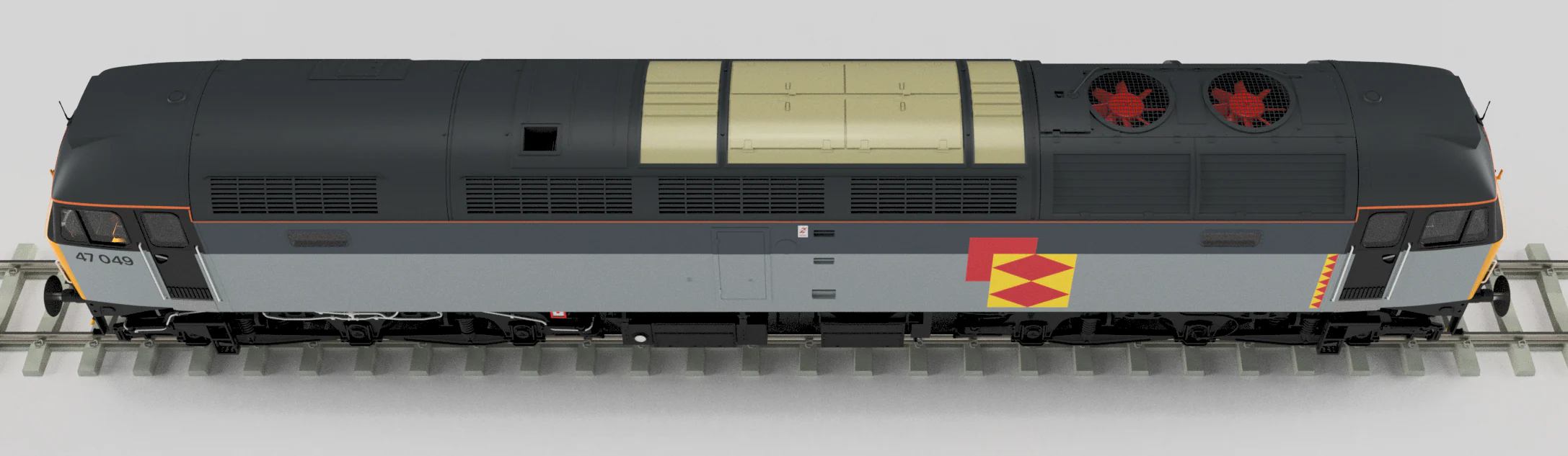 CM-47049-TGRfD-SFW Highly Detailed Premium Weathered Class 47 Railfreight Distribution No.47049 Diesel Locomotive - DCC Sound - Image 3