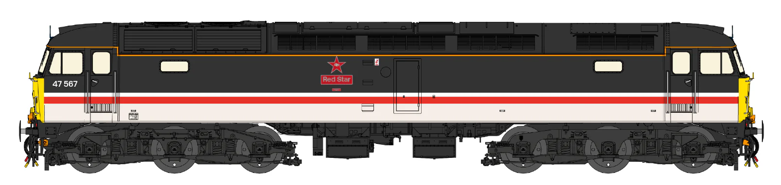 CM-47567-ICM-SF Class 47 Intercity Mainline 'Red Star' No.47567 Diesel Locomotive - DCC Sound