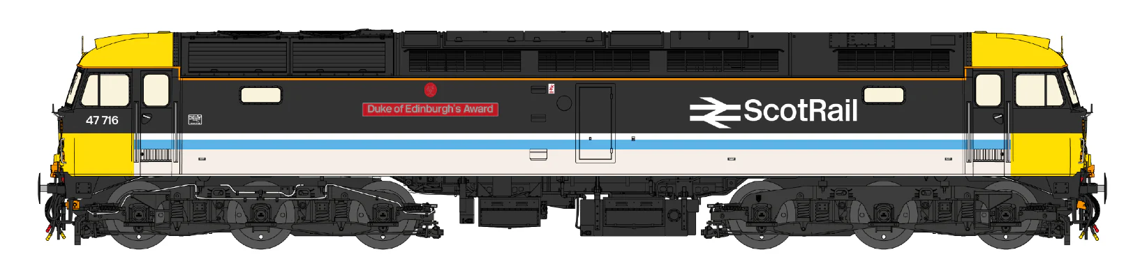 CM-47716-SR-SFW Highly Detailed Premium Weathered Class 47 ScotRail 'Duke of Edinburgh's Award' No.47716 Diesel Locomotive - DCC Sound