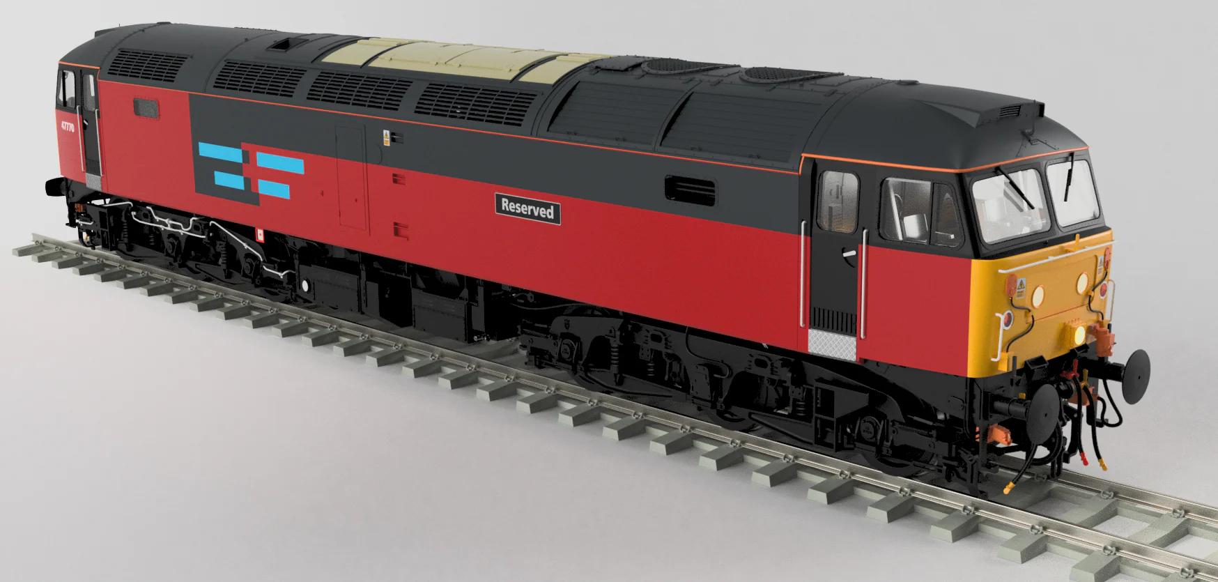CM-47770-RESW Highly Detailed Premium Weathered Class 47 Rail Express Systems 'Reserved' No.47770 Diesel Locomotive