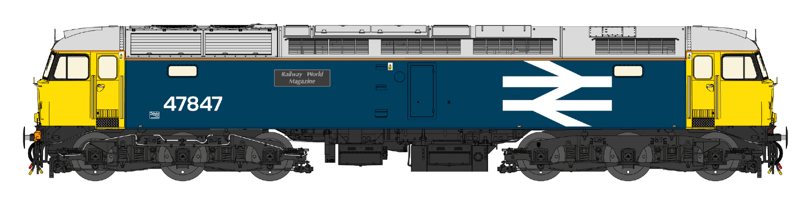 CM-47840/847-CCFPW Highly Detailed Premium Weathered Class 47 BR Blue/Large Logo Cross Country Farewell No.47840/847 Diesel Locomotive Twin Pack - Image 3