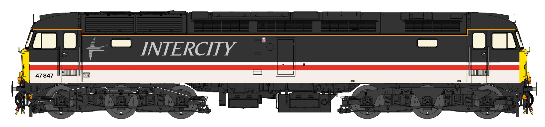 CM-47847-ICS-SF Class 47 Intercity Swallow No.47847 Diesel Locomotive - DCC Sound