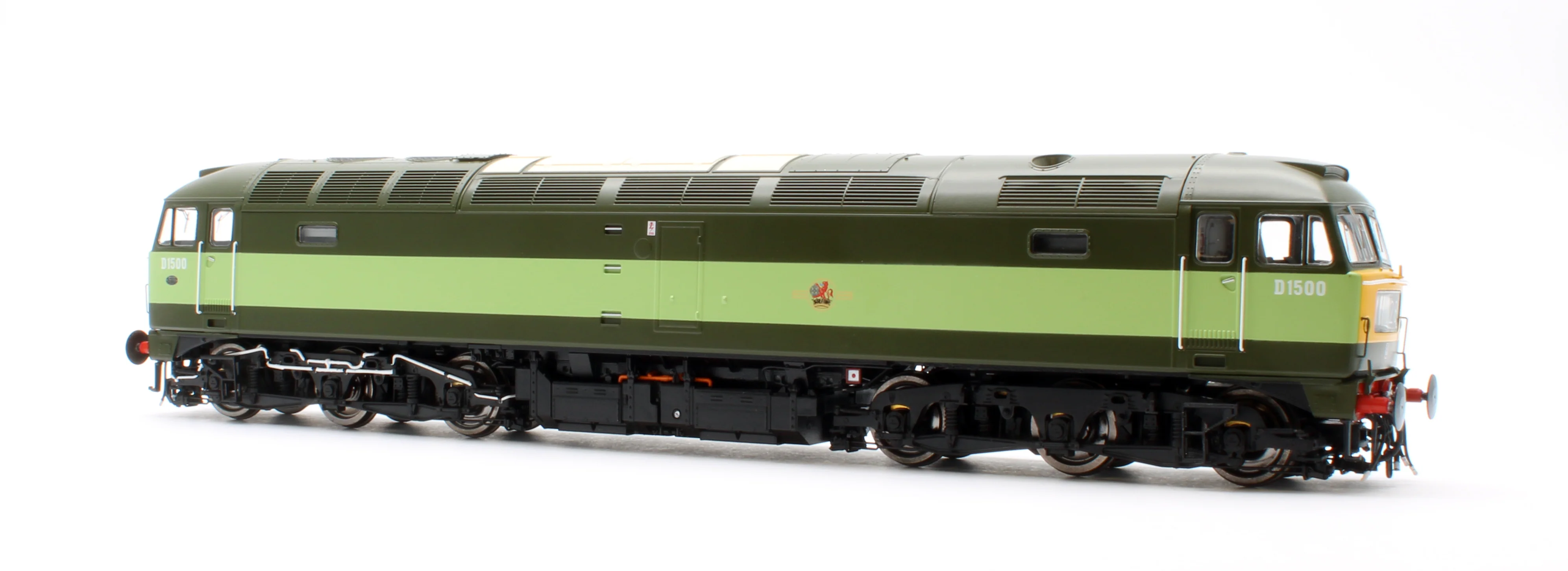 CM-D1500-TTGreenW Highly Detailed Premium Weathered Class 47 BR Two Tone Green No.D1500 Diesel Locomotive - Image 4