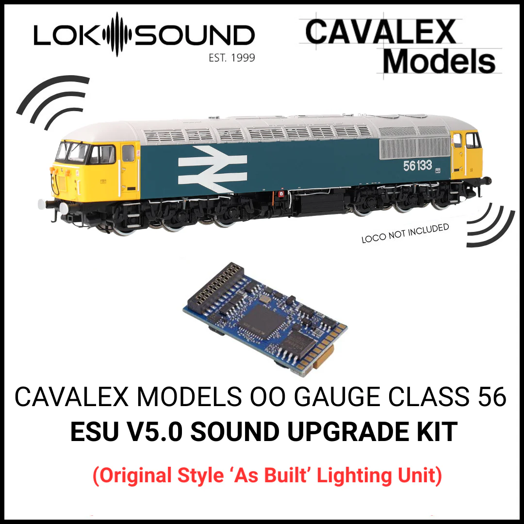 CAV-56-ORIG-SOUND Cavalex Models OO Class 56 ESU V5.0 Sound Upgrade Kit with Speaker (As-built lighting unit) - 21 pin