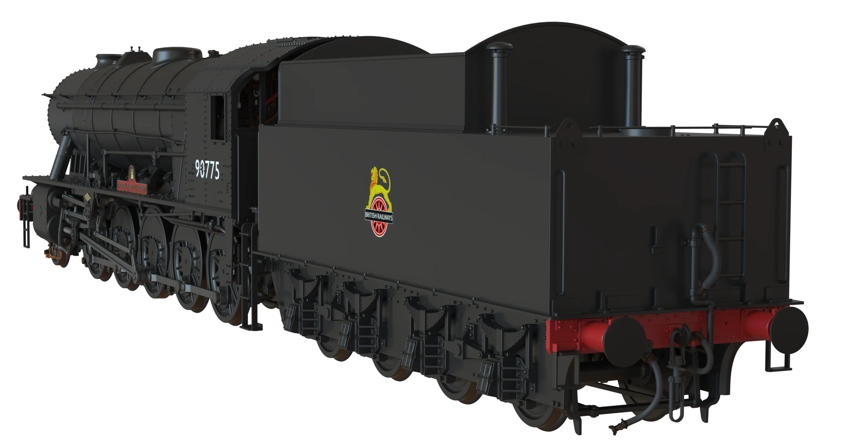 C1005Z WD Austerity 2-10-0 'The Royal Norfolk Reg' BR Black Early Crest No.90775 Steam Locomotive - Image 3