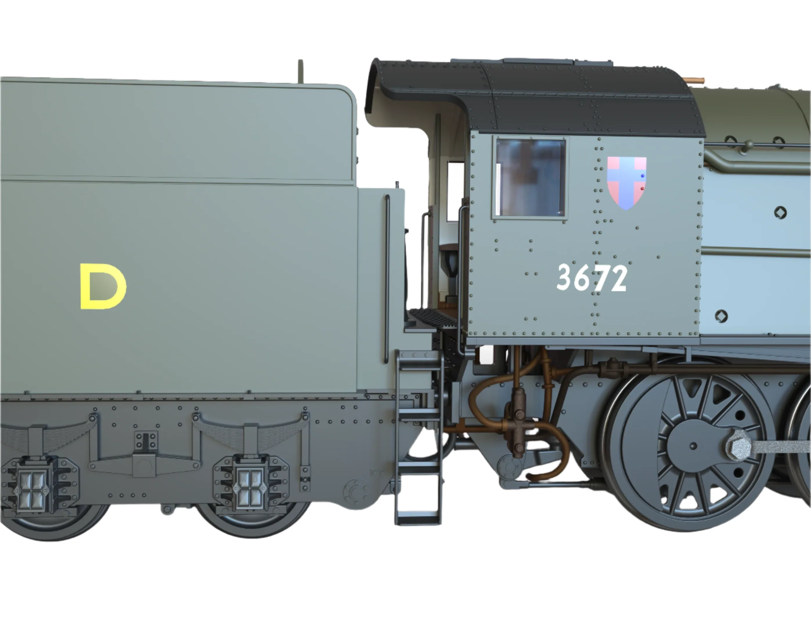 C1007Z WD Austerity 2-10-0 'Dame Vera Lynn' BR Brunswick Green No.3672 Steam Locomotive - Image 10