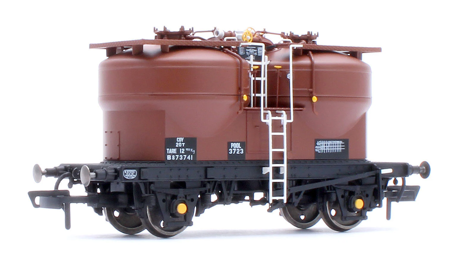 C3042 Set of 3 Prestwin Silo Wagons in BR Bauxite - TOPS - Image 7