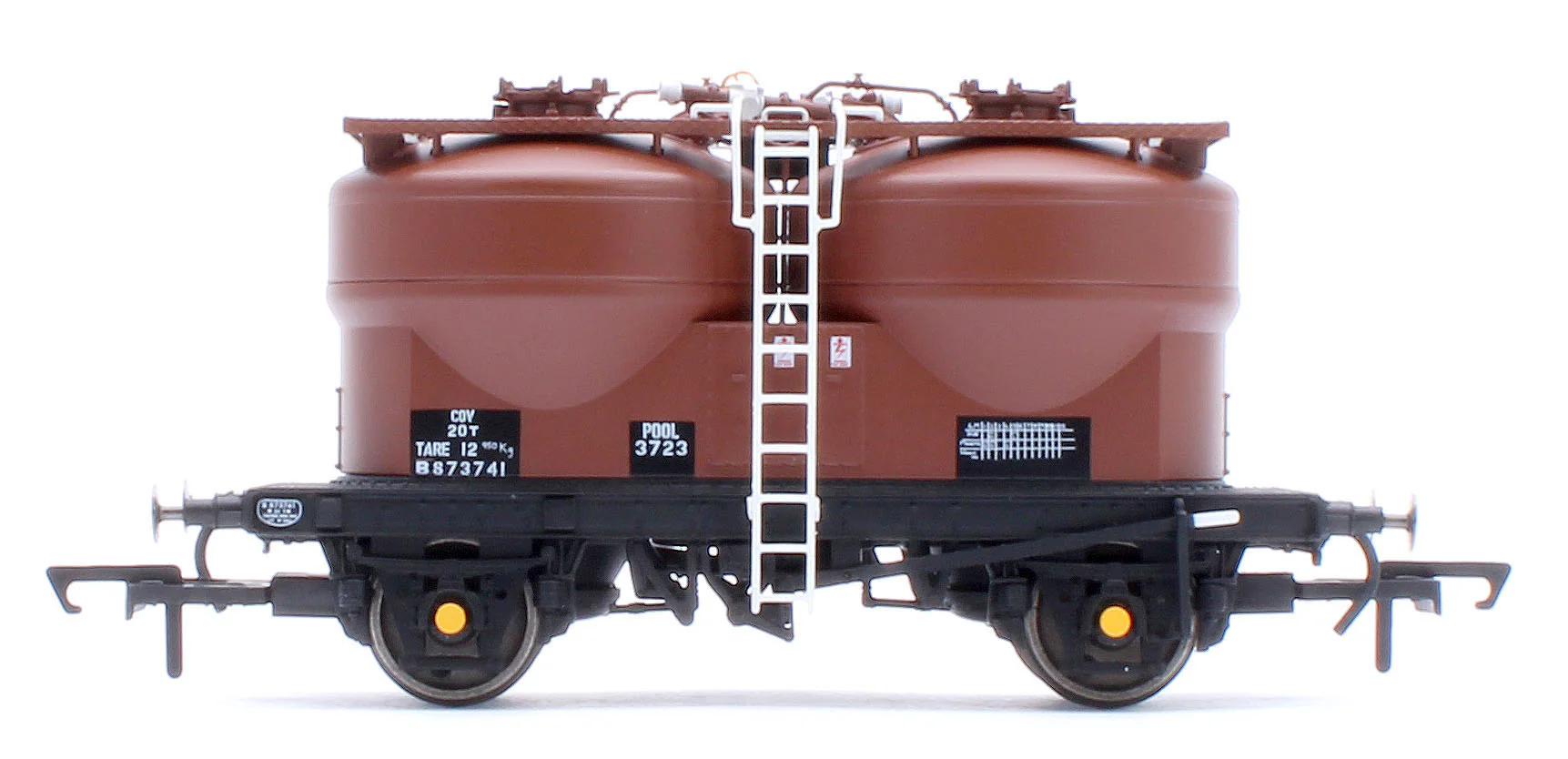 C3042 Set of 3 Prestwin Silo Wagons in BR Bauxite - TOPS - Image 8
