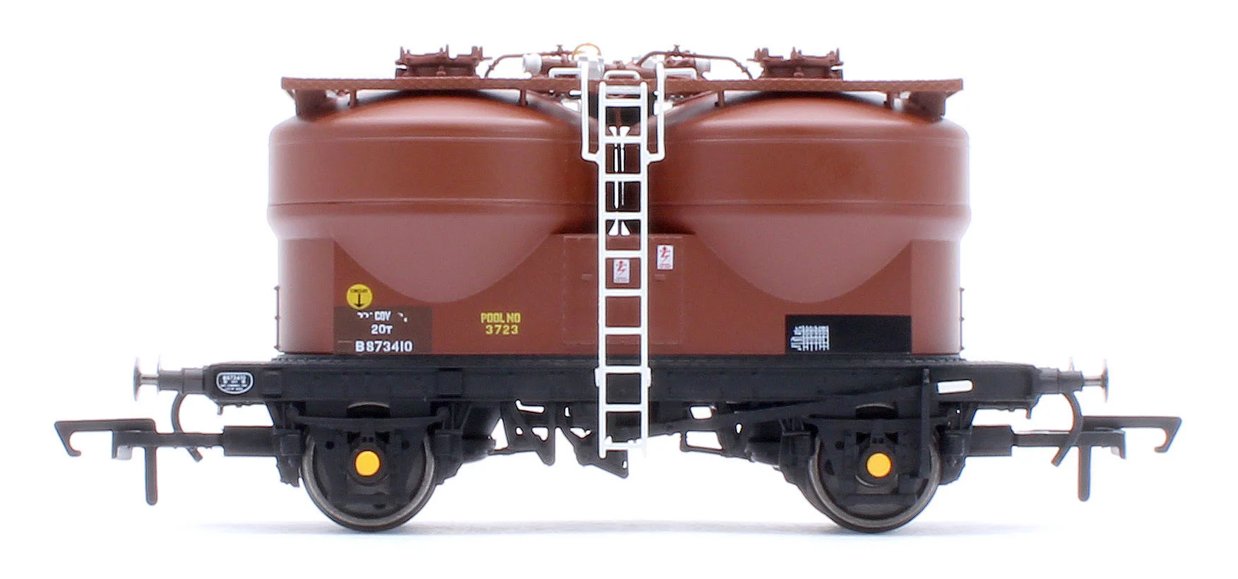 C3042A Set of 3 Prestwin Silo Wagons in BR Bauxite - TOPS - Image 6