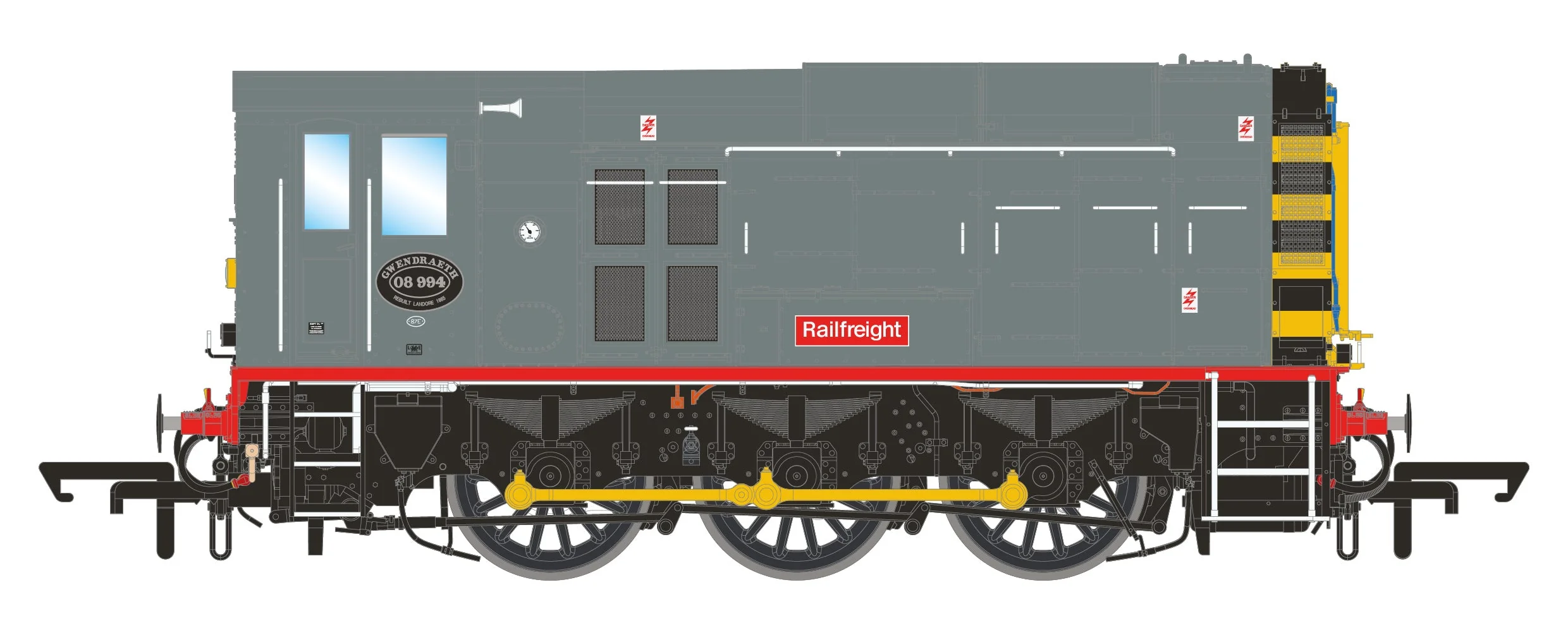 ACC3209-DCC Class 08/9 BR Railfreight Grey 08994 Diesel Shunter Locomotive - DCC Sound