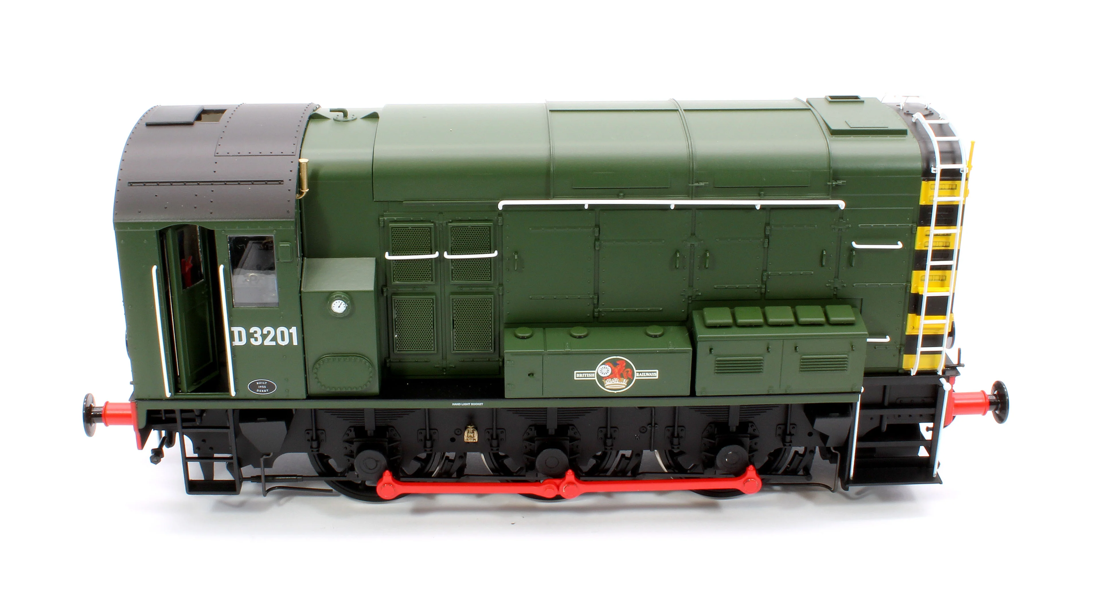 7D-008-019S Class 08 D3201 BR Green Late Crest With Wasp Stripes Diesel Shunter Locomotive - DCC Sound - Image 10