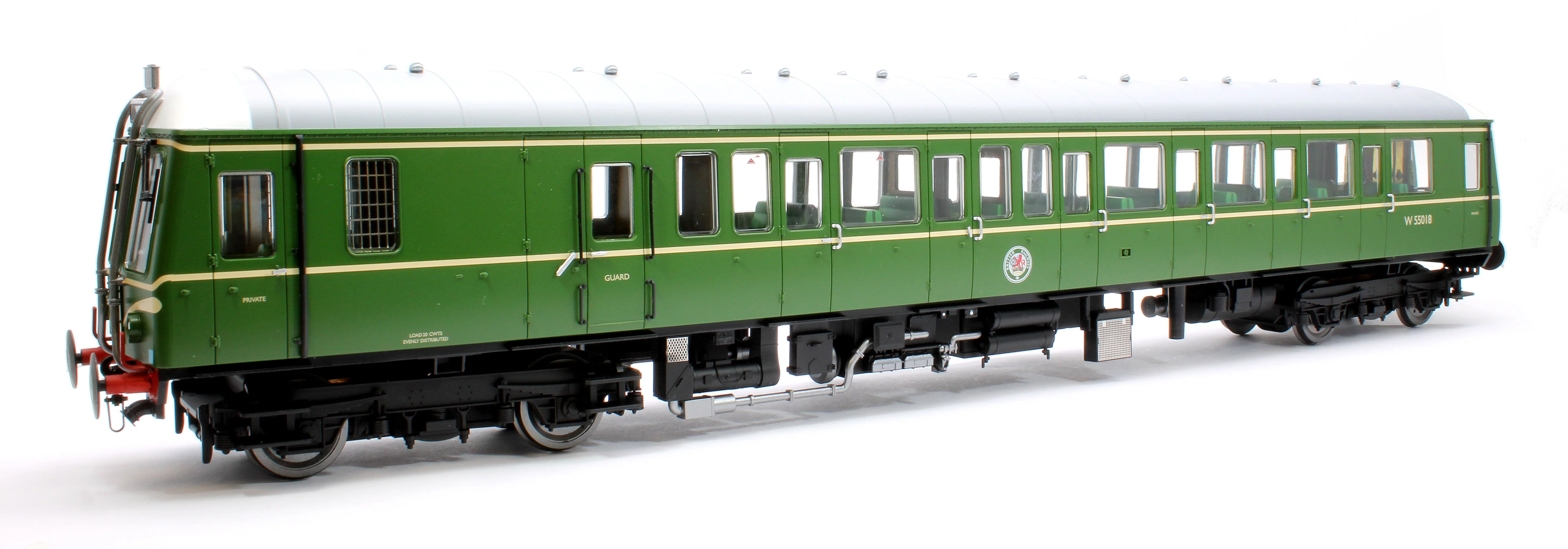 7D-015-006 Class 122 55018 BR Green Speed Whiskers Single Car DMU - Image 3