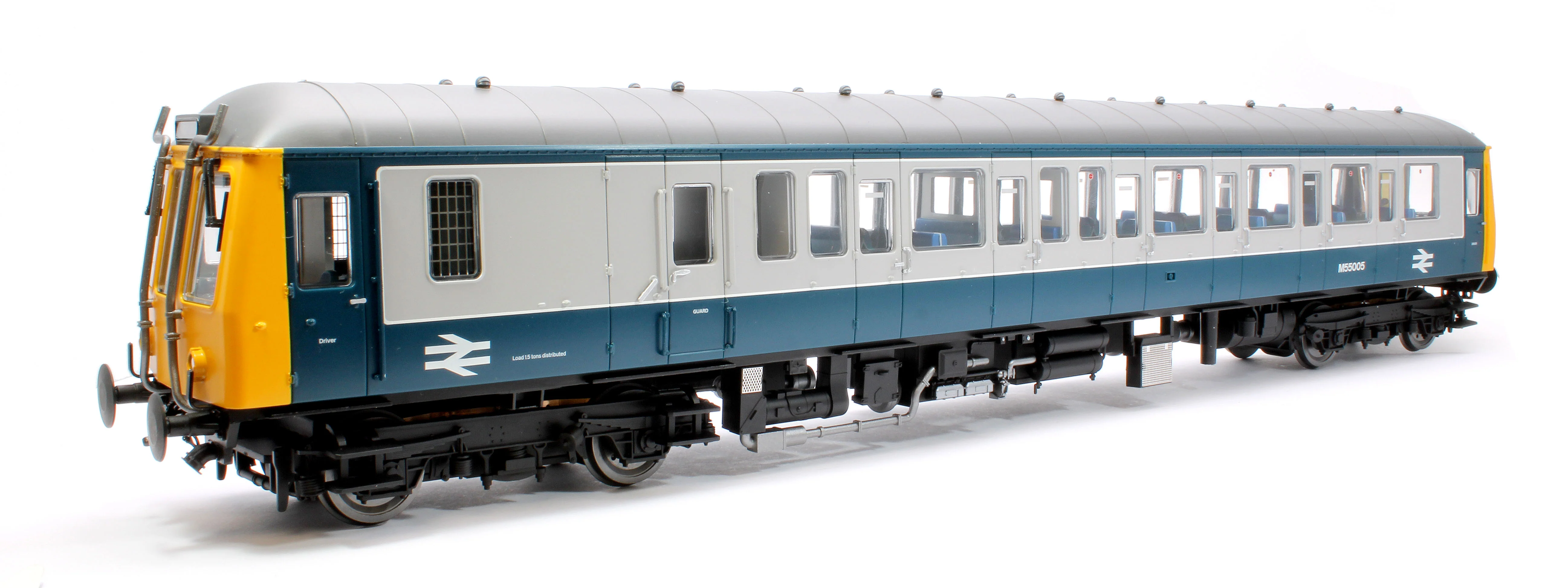 7D-015-008D Class 122 M55005 Blue/Grey Single Car DMU - DCC Fitted