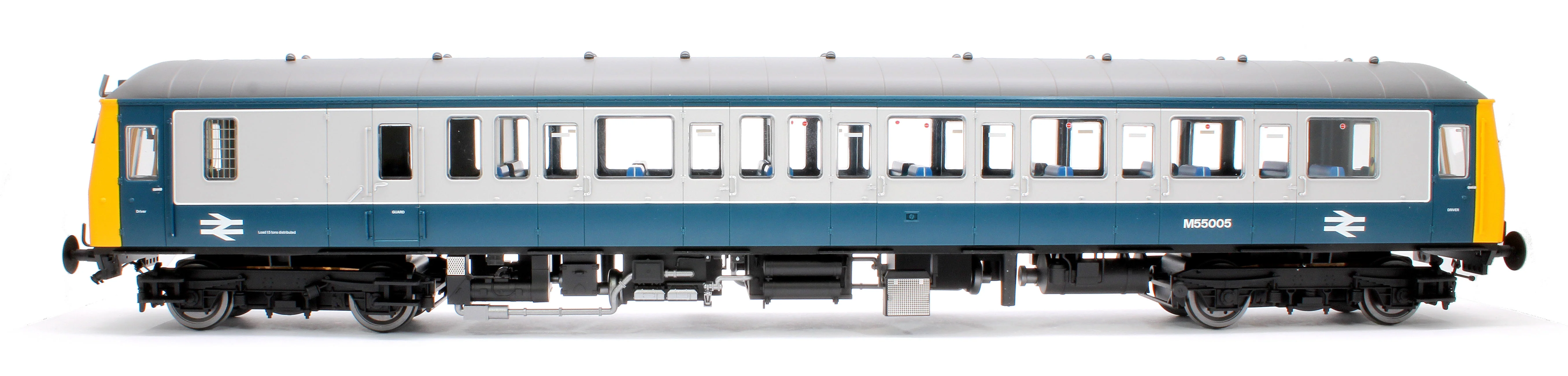 7D-015-008D Class 122 M55005 Blue/Grey Single Car DMU - DCC Fitted - Image 2
