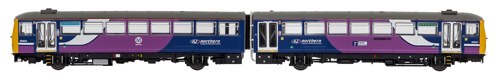 2D-144-003D Class 144 2 Car DMU 144004 Northern Rail Dark Blue / Purple - DCC Fitted - Image 2