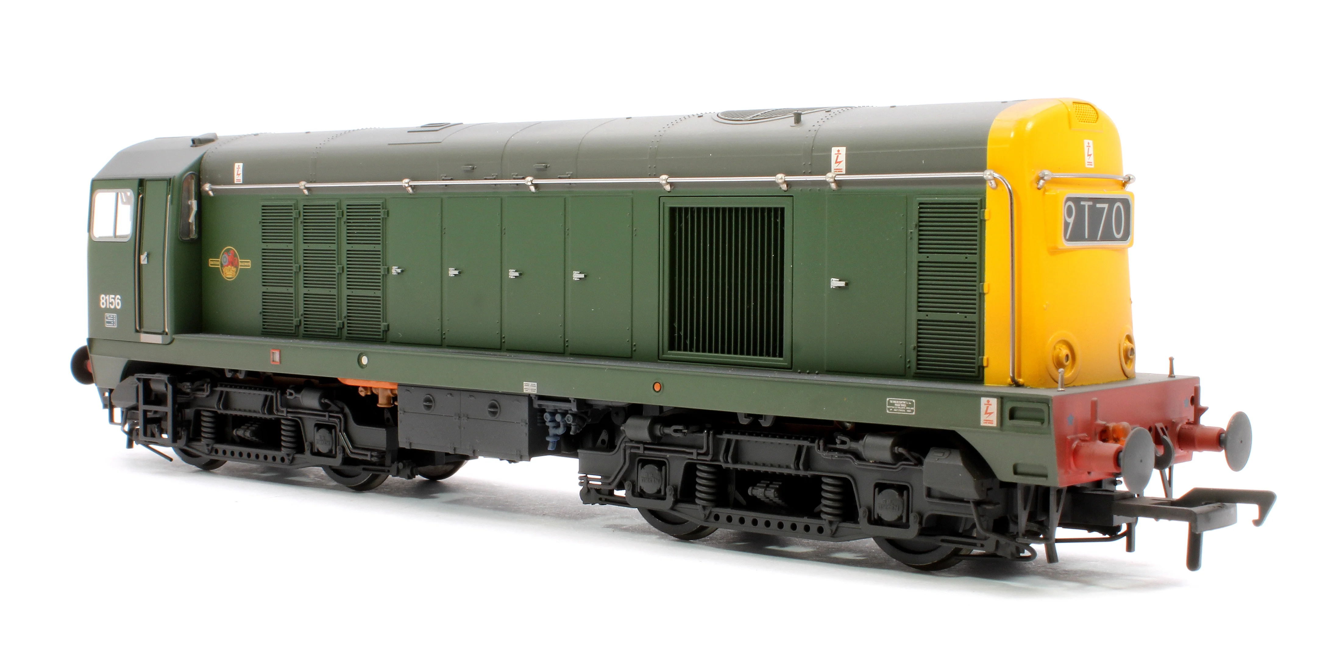 35-360 Class 20/0 Headcode Box 8156 BR Green (Full Yellow Ends) Diesel Locomotive - Weathered - Image 4
