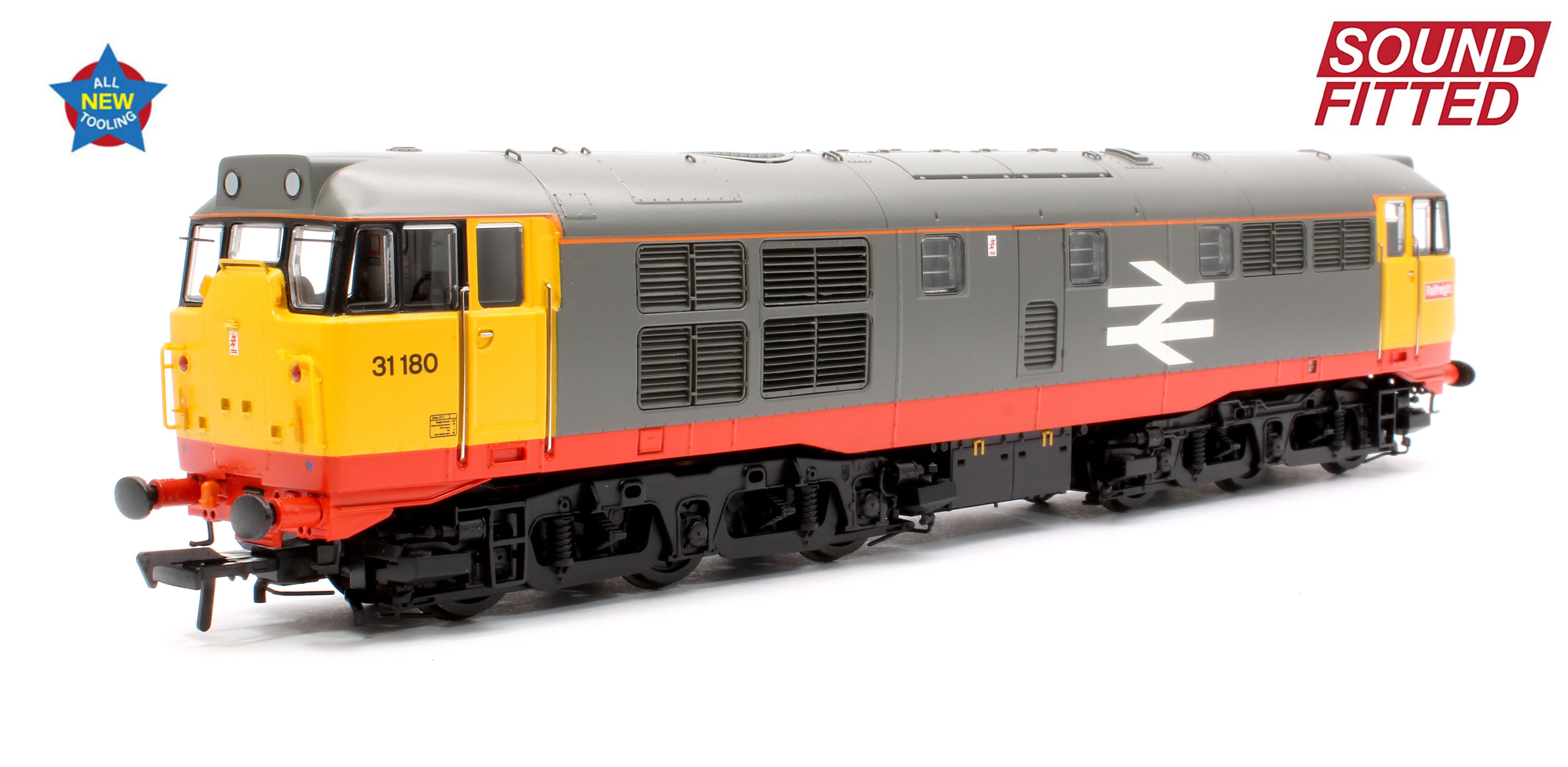 35-821SF Class 31/1 Refurbished 31180 BR Railfreight (Red Stripe) Diesel Locomotive - DCC Sound