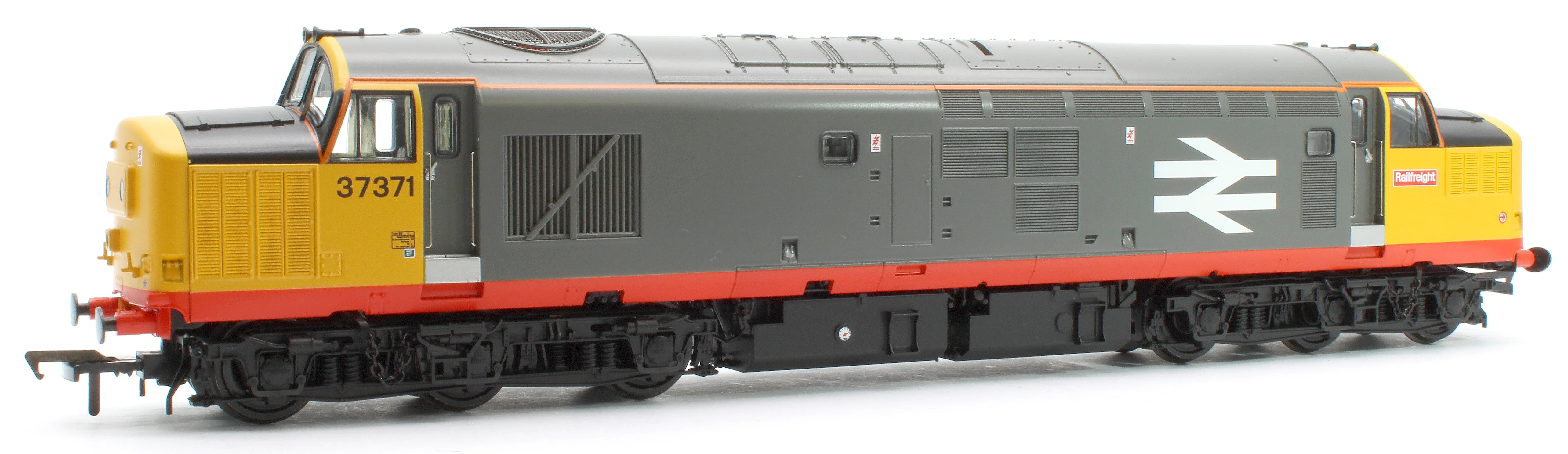 Class 37/0 Centre Headcode 37371 BR Railfeight (Red Stripe) Diesel Locomotive - Image 11