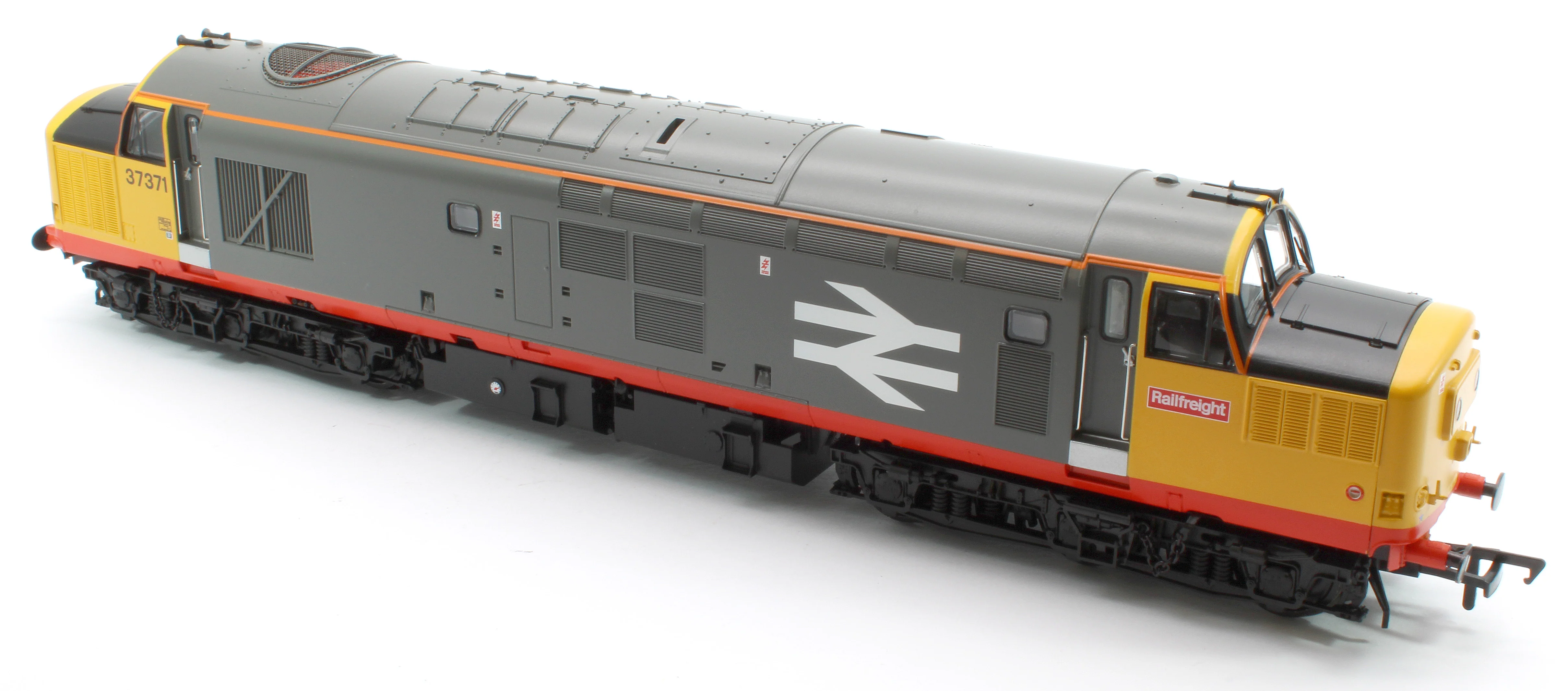 Class 37/0 Centre Headcode 37371 BR Railfeight (Red Stripe) Diesel Locomotive - Image 17